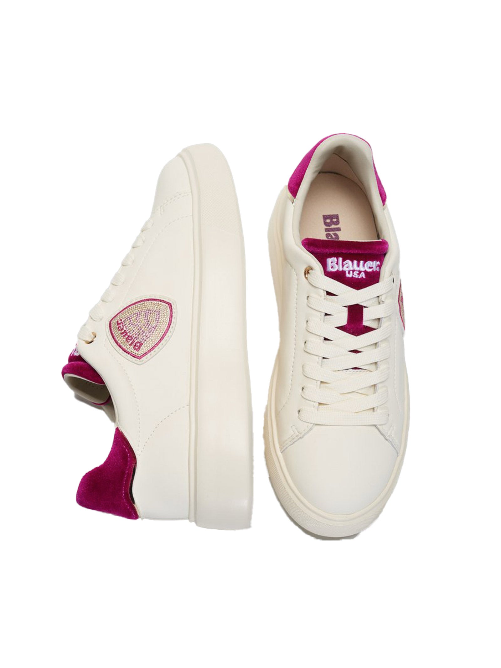 SCARPE BLAUER VENUS BIANCO FUXIA