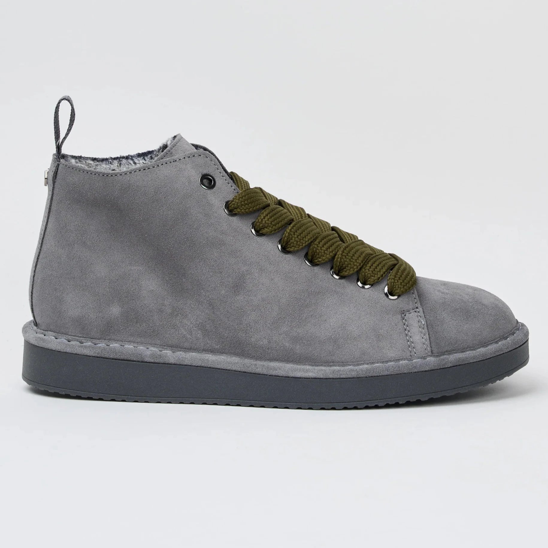 POLACCHINO PANCHIC SUEDE INT. FUR GREY L. MILITARY OLIVE