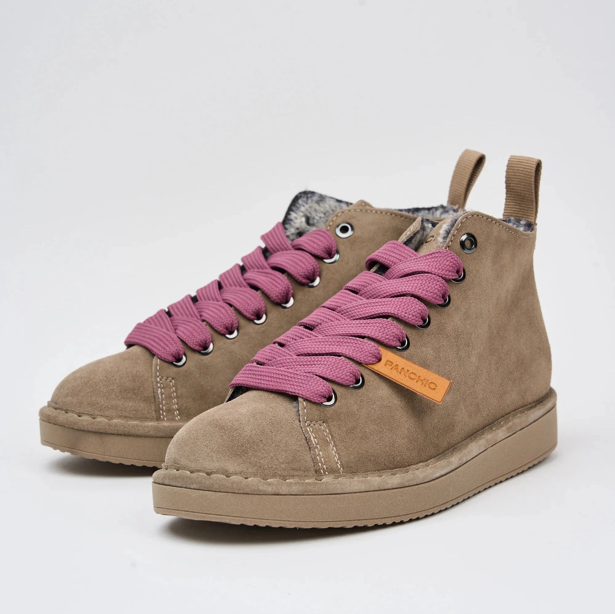 POLACCHINO PANCHIC SUEDE INT. FUR WALNUT L. BROWNROSE