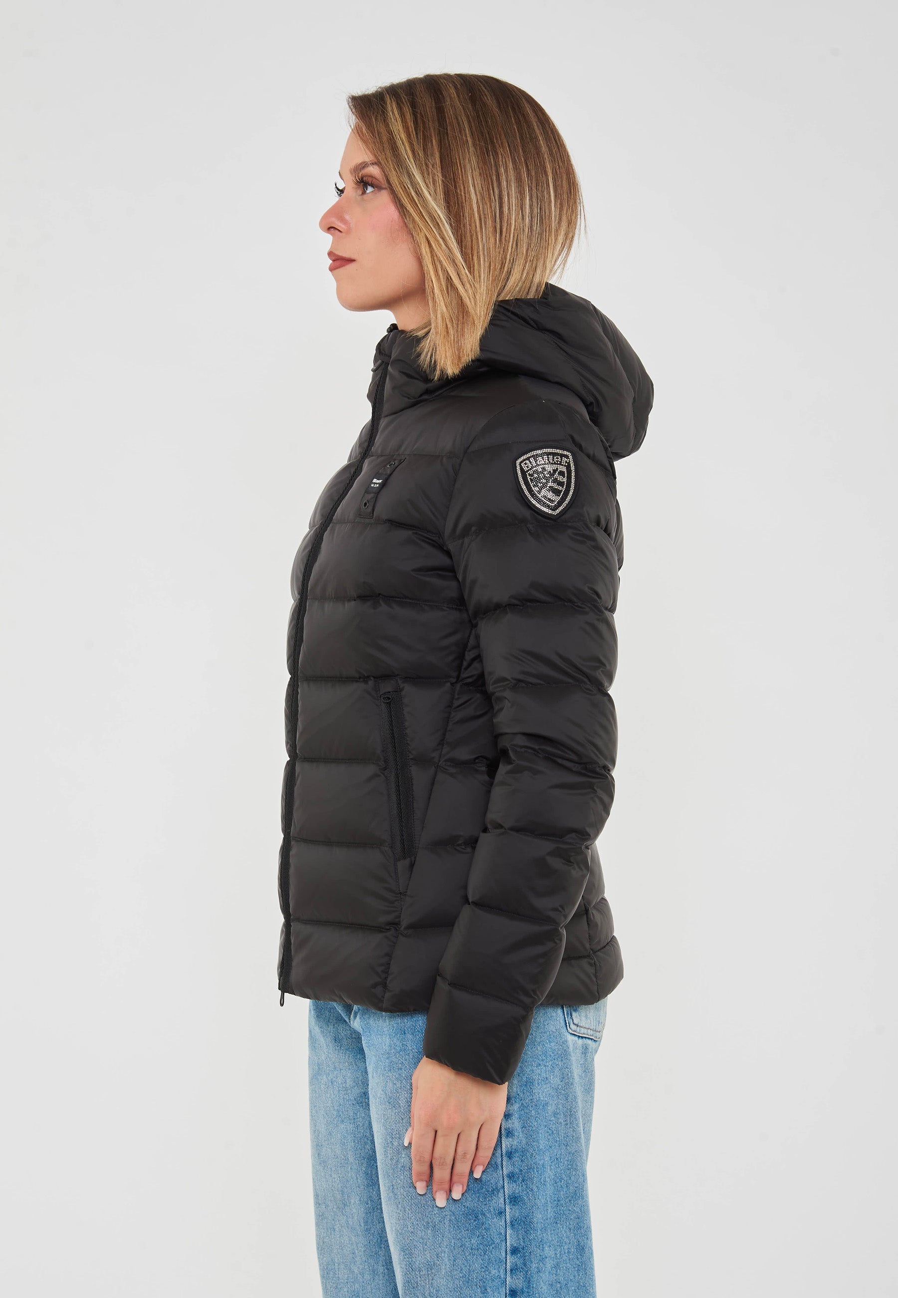 PIUMINO CORTO BLAUER CHARME INT. PIUMA TRAMA DRITTO
