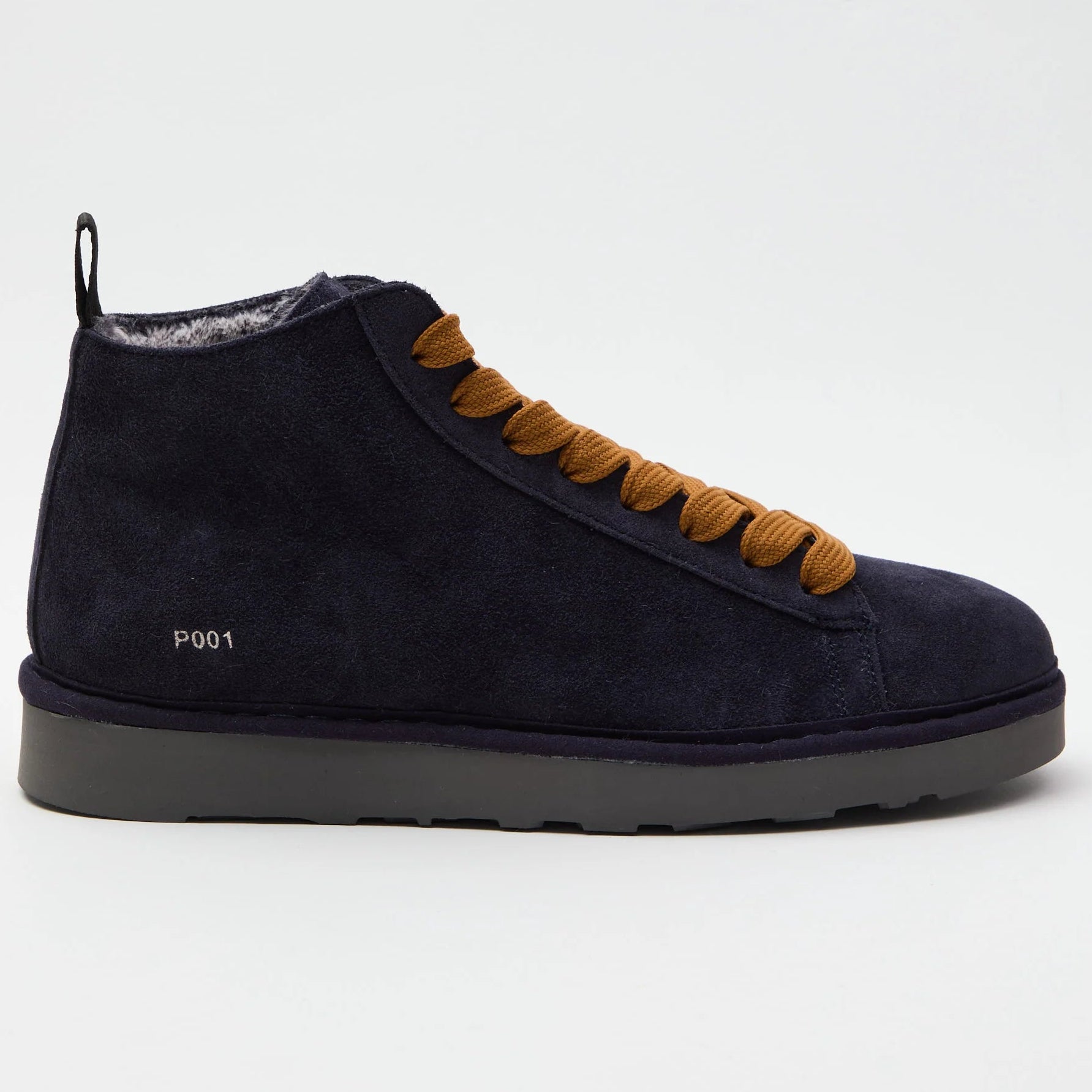 SCARPE PANCHIC POLACCHINO P001 SUEDE CON PELO SPACE BLU