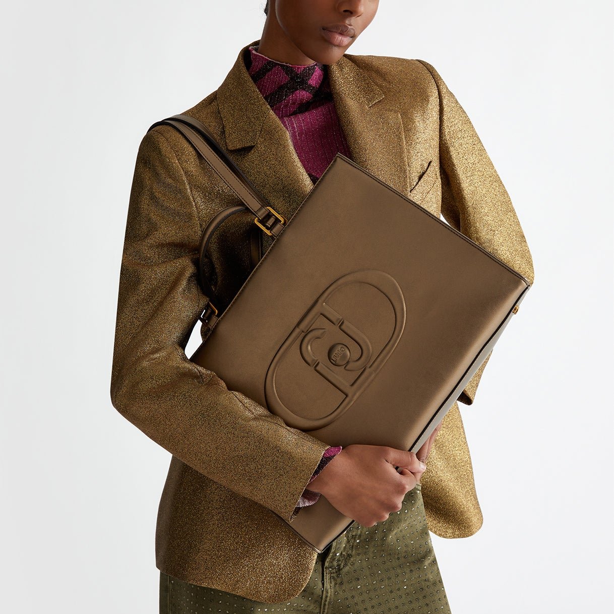 BORSA LIUJO L TOTE SHOPPING LOGO MONOGRAM