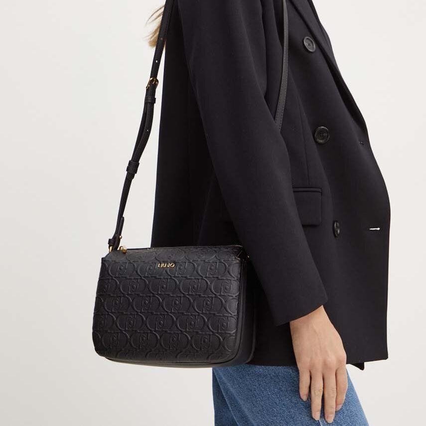 BORSA LIUJO S TRACOLLA TRISCOMPART LOGO RILIEVO ALL