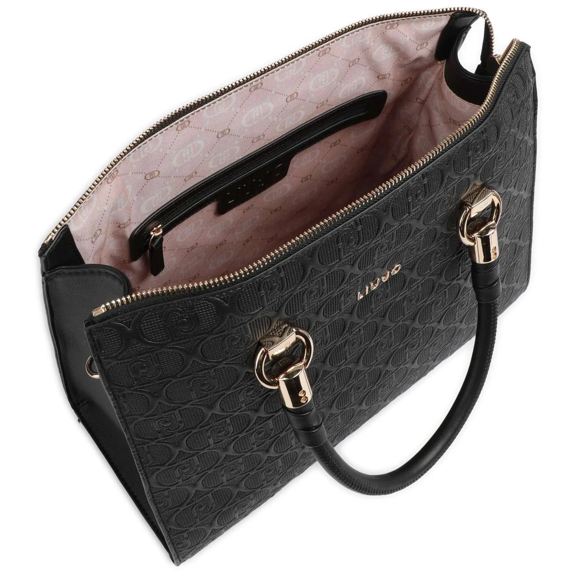 BORSA LIUJO SATCHEL TOTE ZIP LOGO RILIEVO ALL