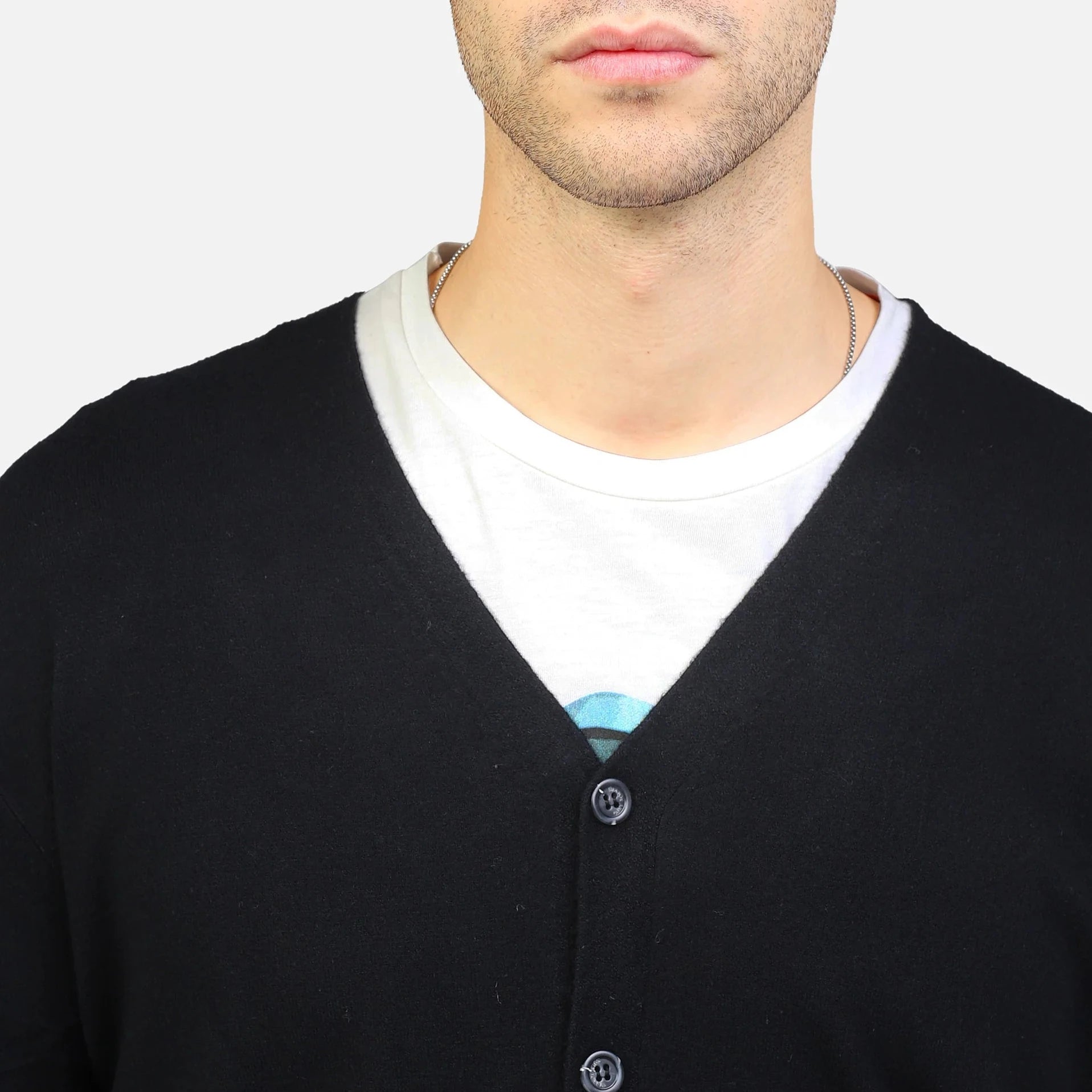 CARDIGAN GIANNI LUPO CHIUSURA BOTTONI SCOLLO V RASATO