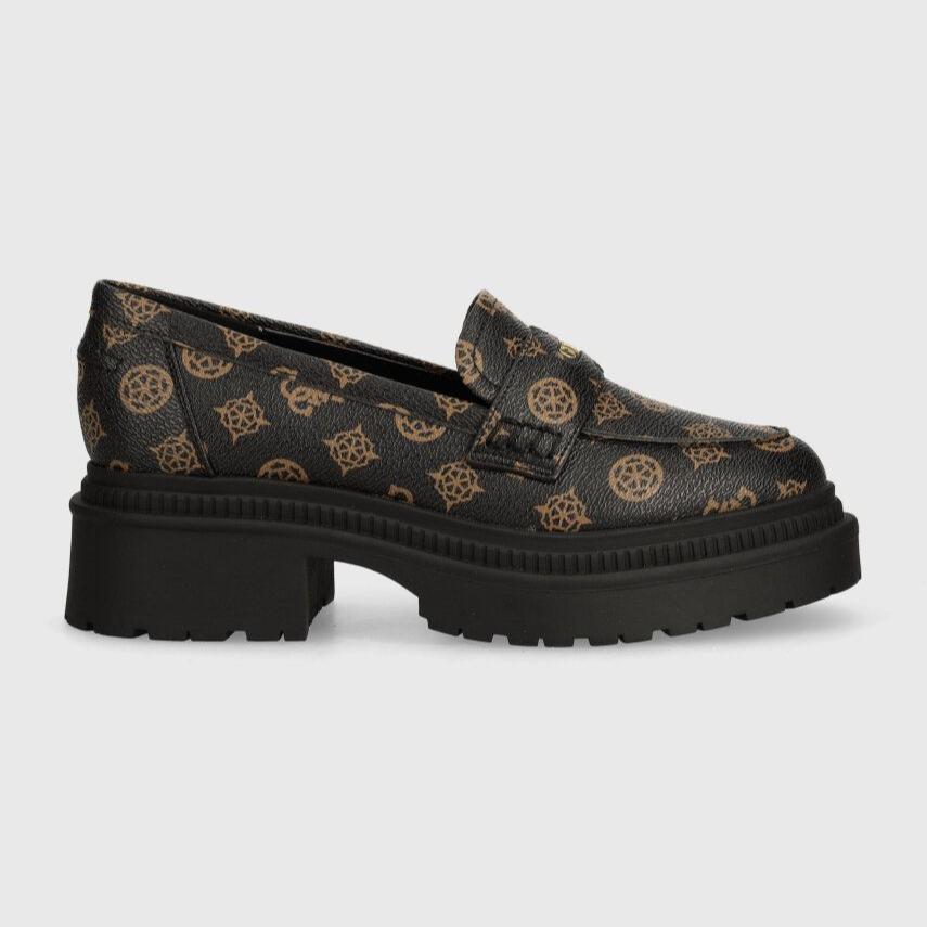 MOCASSINO GUESS FINDA 2 PELLE BROWN