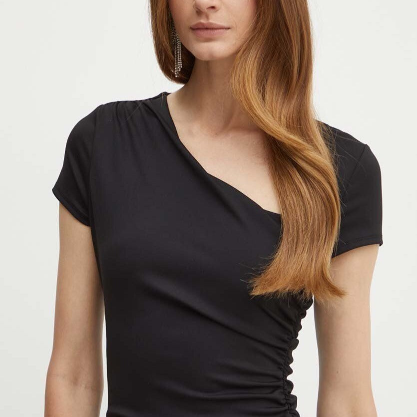 ABITO GUESS ANDY DRESS SCOLLO ASIMMETRICO MC