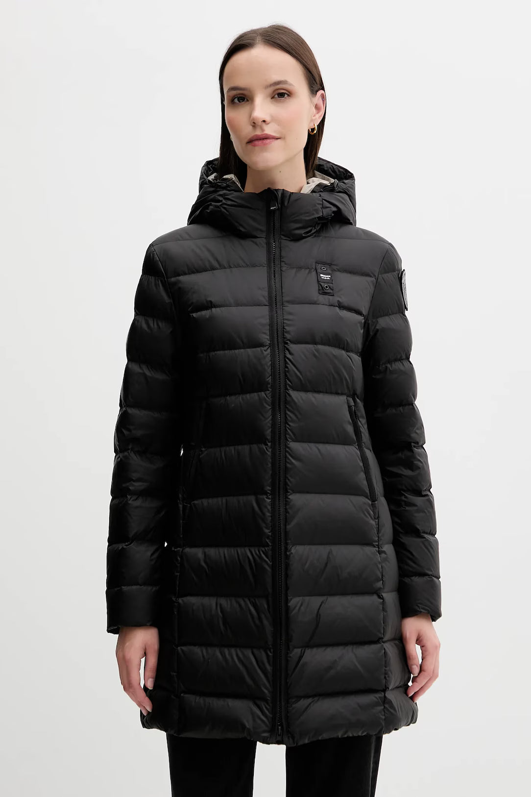 PIUMINO LUNGO BLAUER AGNES INT. PIUMA LOGO STRASS