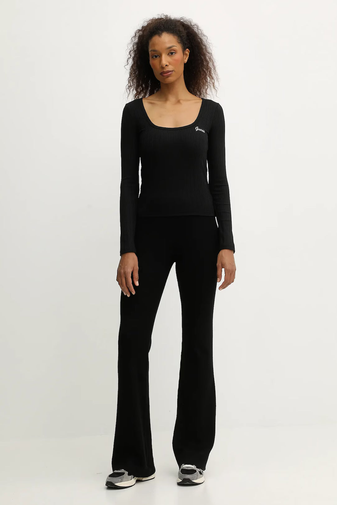 PANTALONE GUESS FLAMINIA RIBBED FLARE