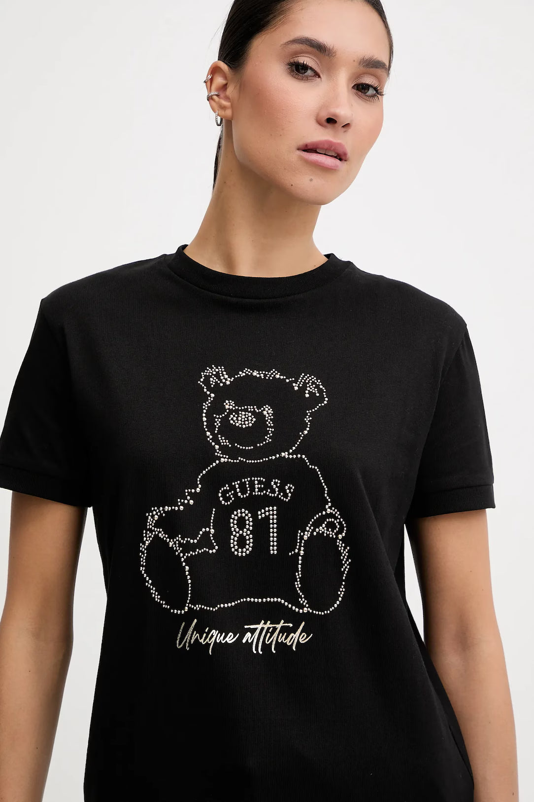 TSHIRT GUESS UNIQUE ATTITUDE REG FIT