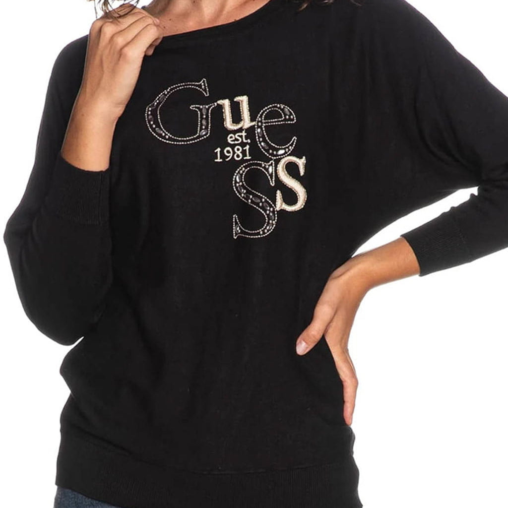 MAXIMAGLIA GUESS KASSIDY LOGO MANICA A PIPISTRELLO