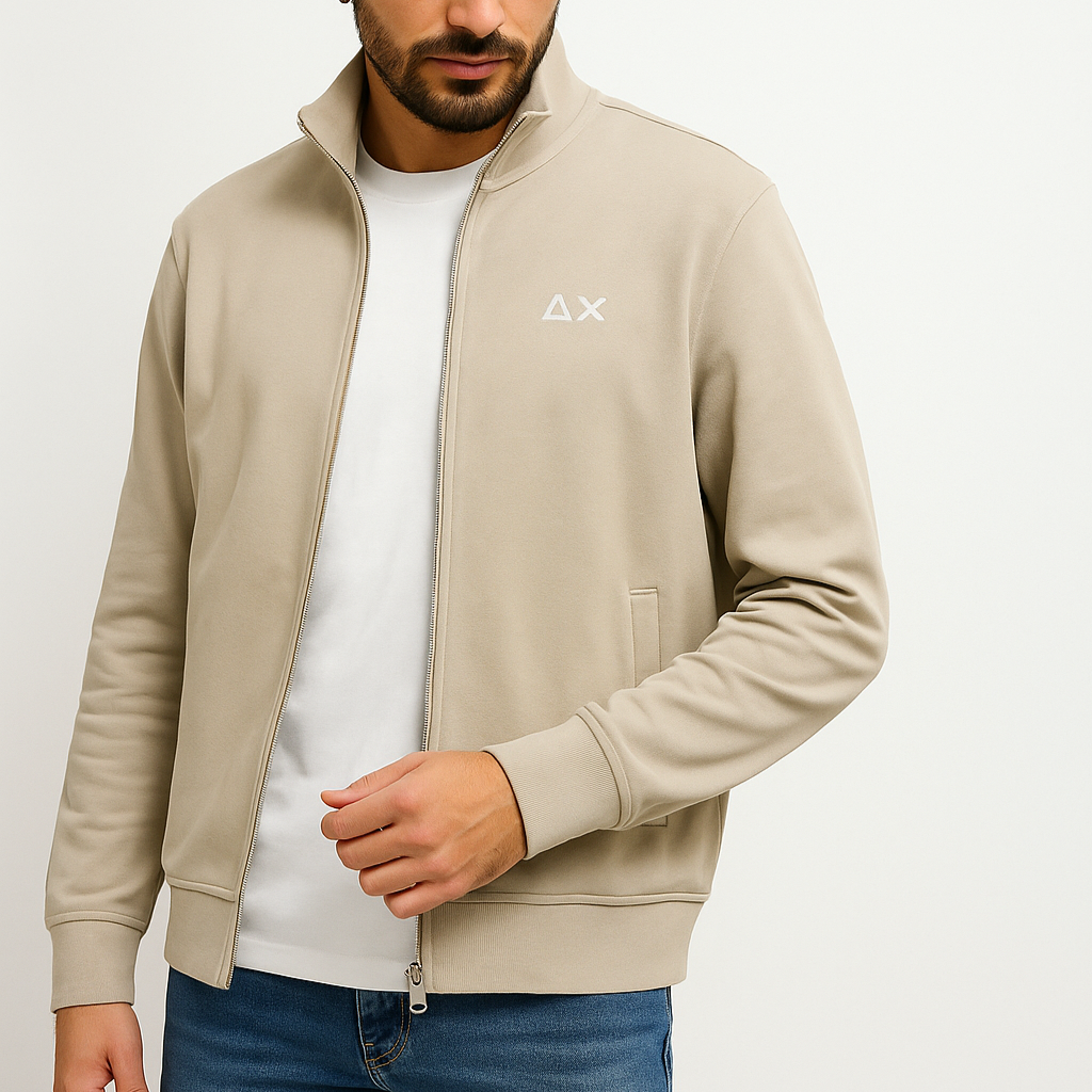 FELPA SUN68 TRACK ZIP PIQUET SMALL STRIPES