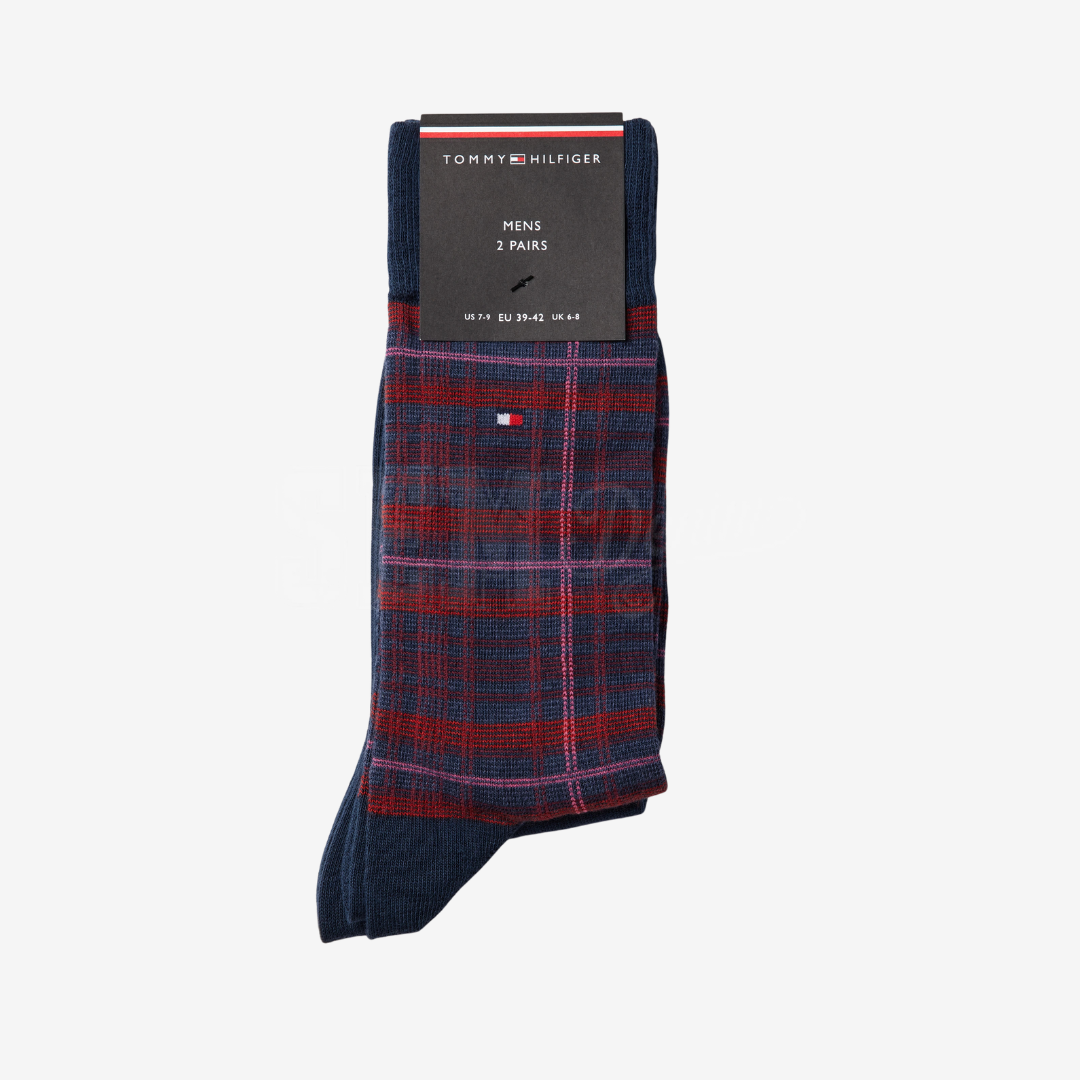 CALZE TOMMY HILFIGER 2 PAIA TARTAN