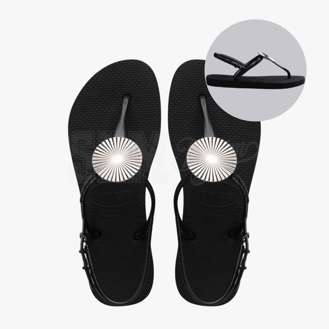 INFRADITO HAVAIANAS METALTWIST BLACK