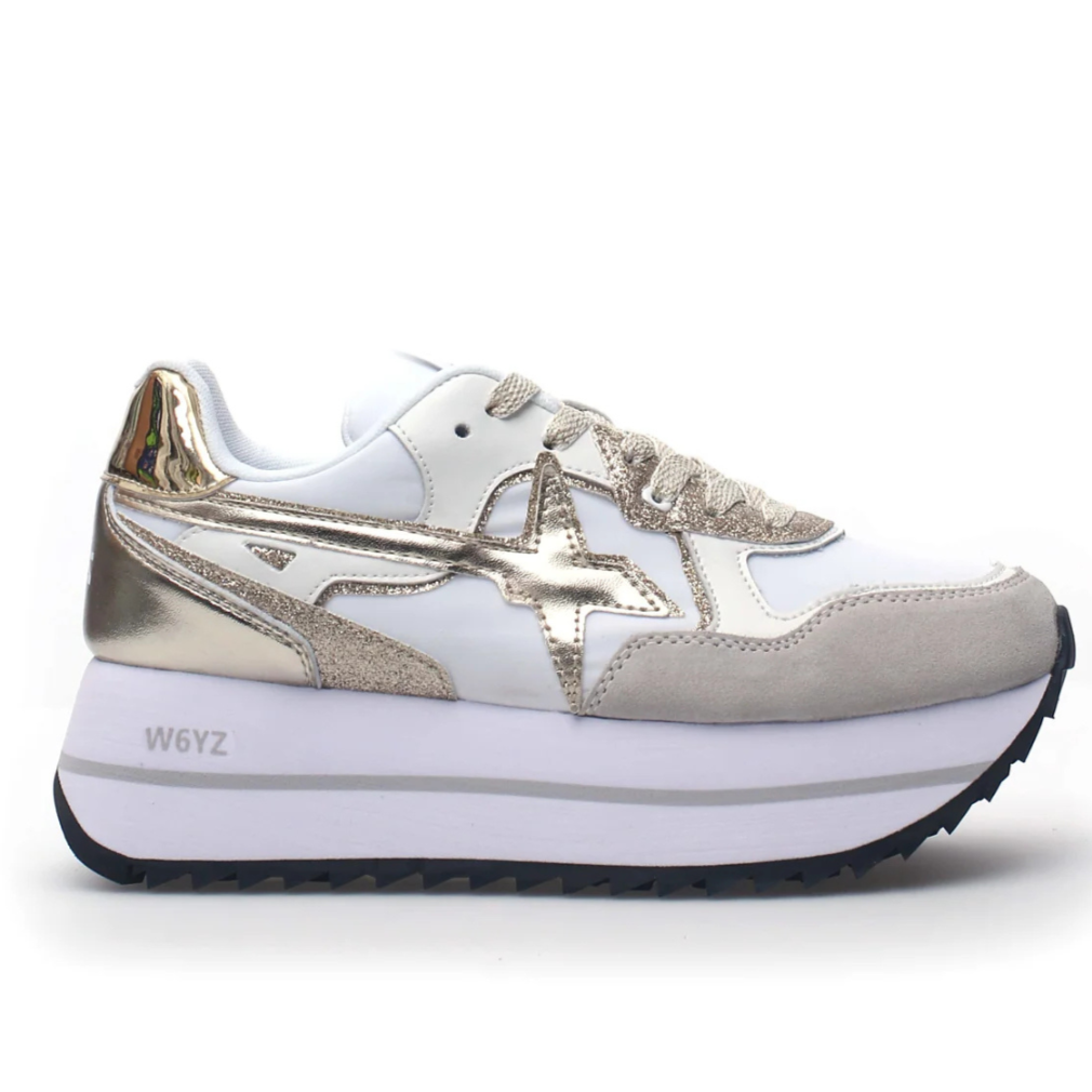 SCARPE WIZZ W6YZ DEVA W GLITTER BIANCO PLATINO