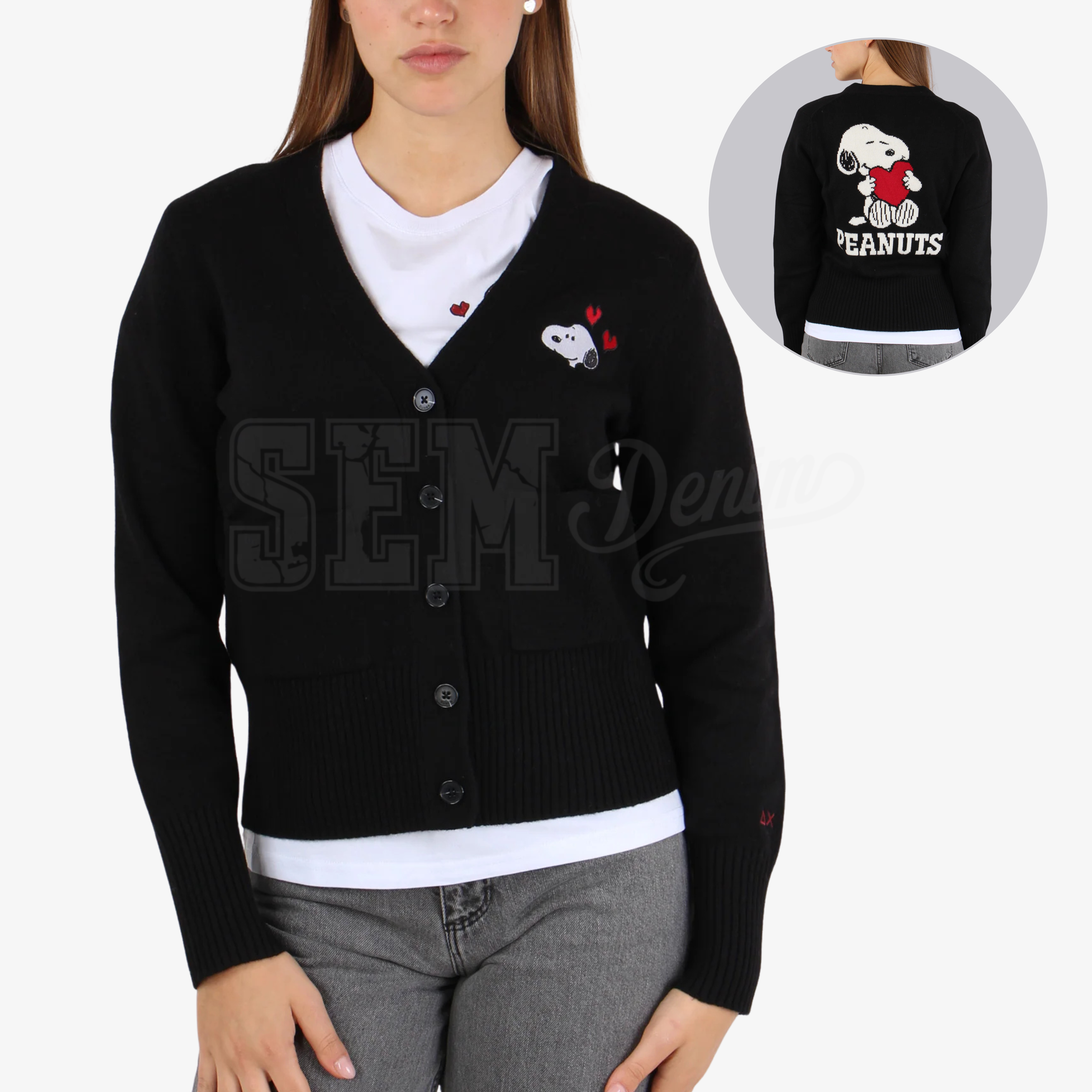 CARDIGAN SUN68 X PEANUTS W SNOOPY OVER