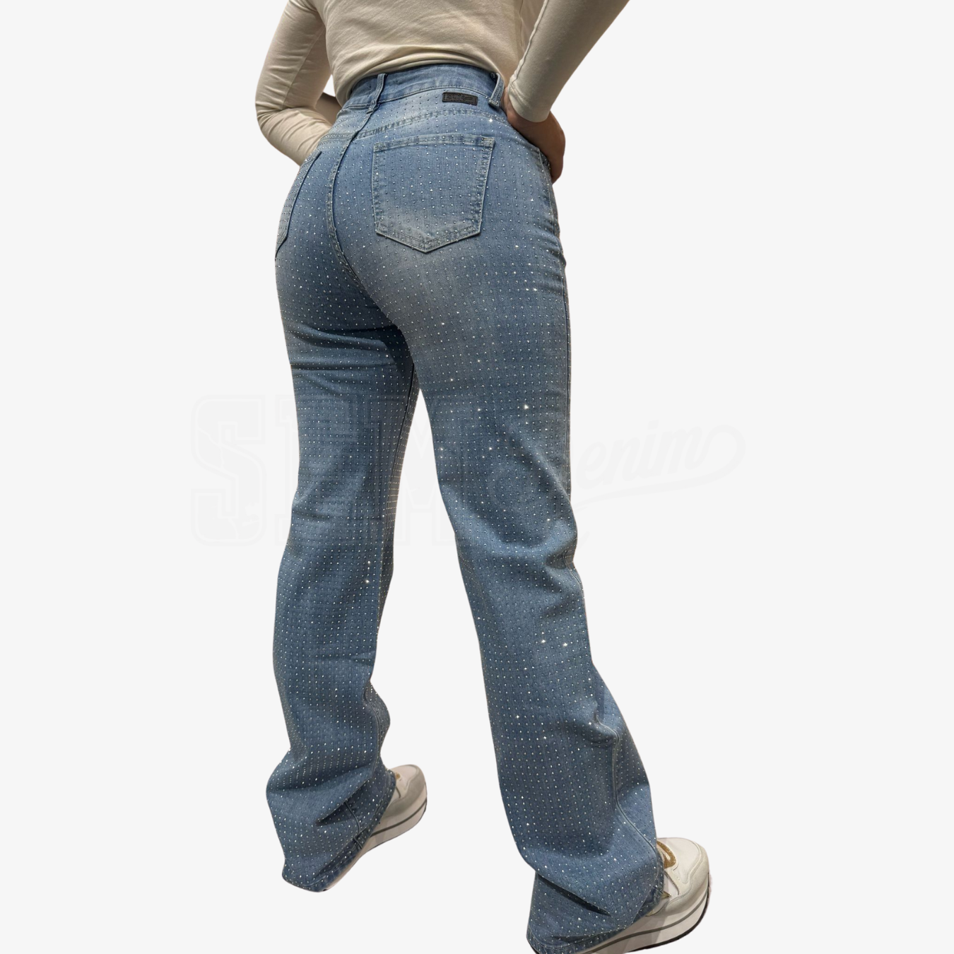 JEANS SEM BERNRDA V. ALTA WIDE LEG STUDS ALL OVER