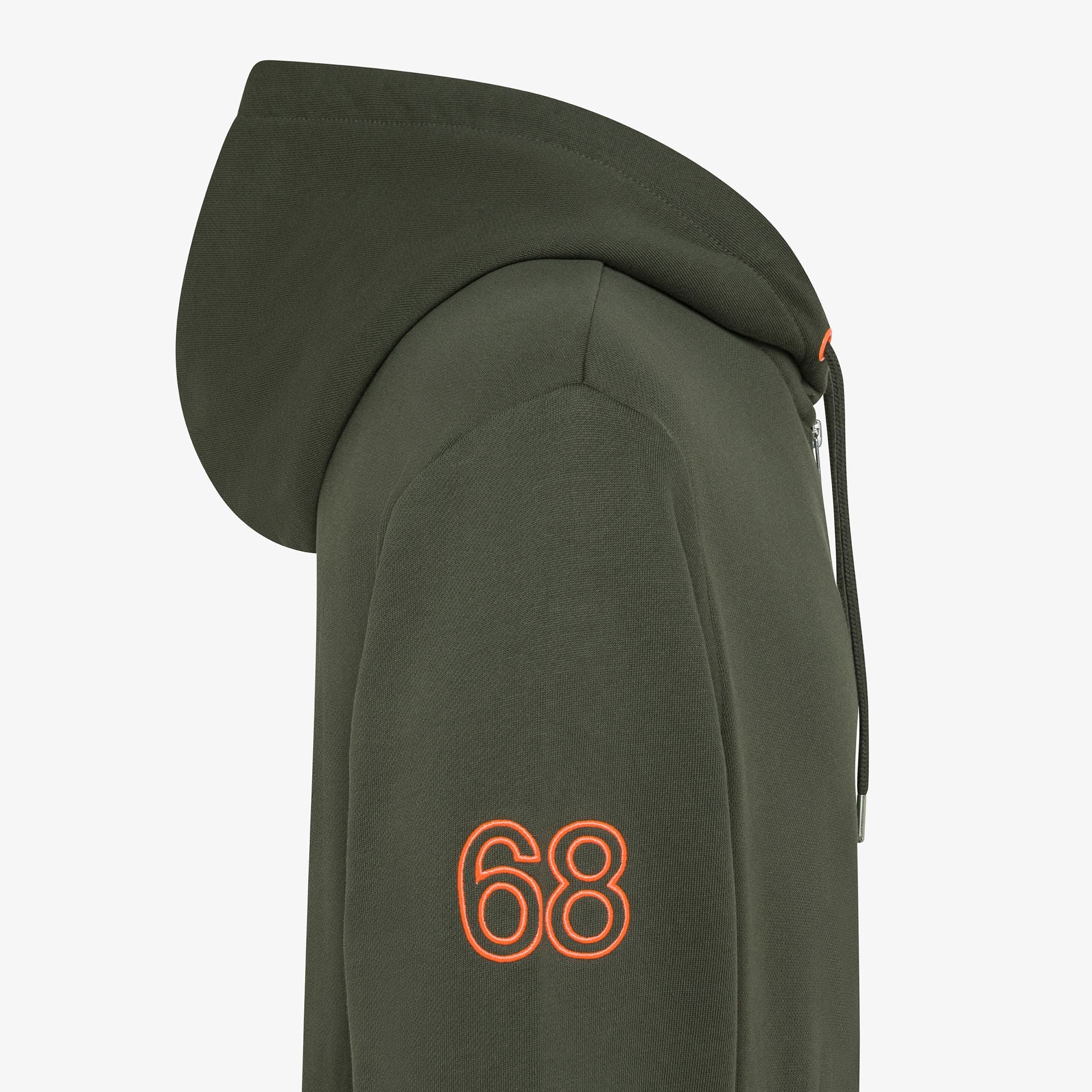 FELPA SUN68 ZIP CAPPUCCIO BIG LOGO FLUO FLEECE