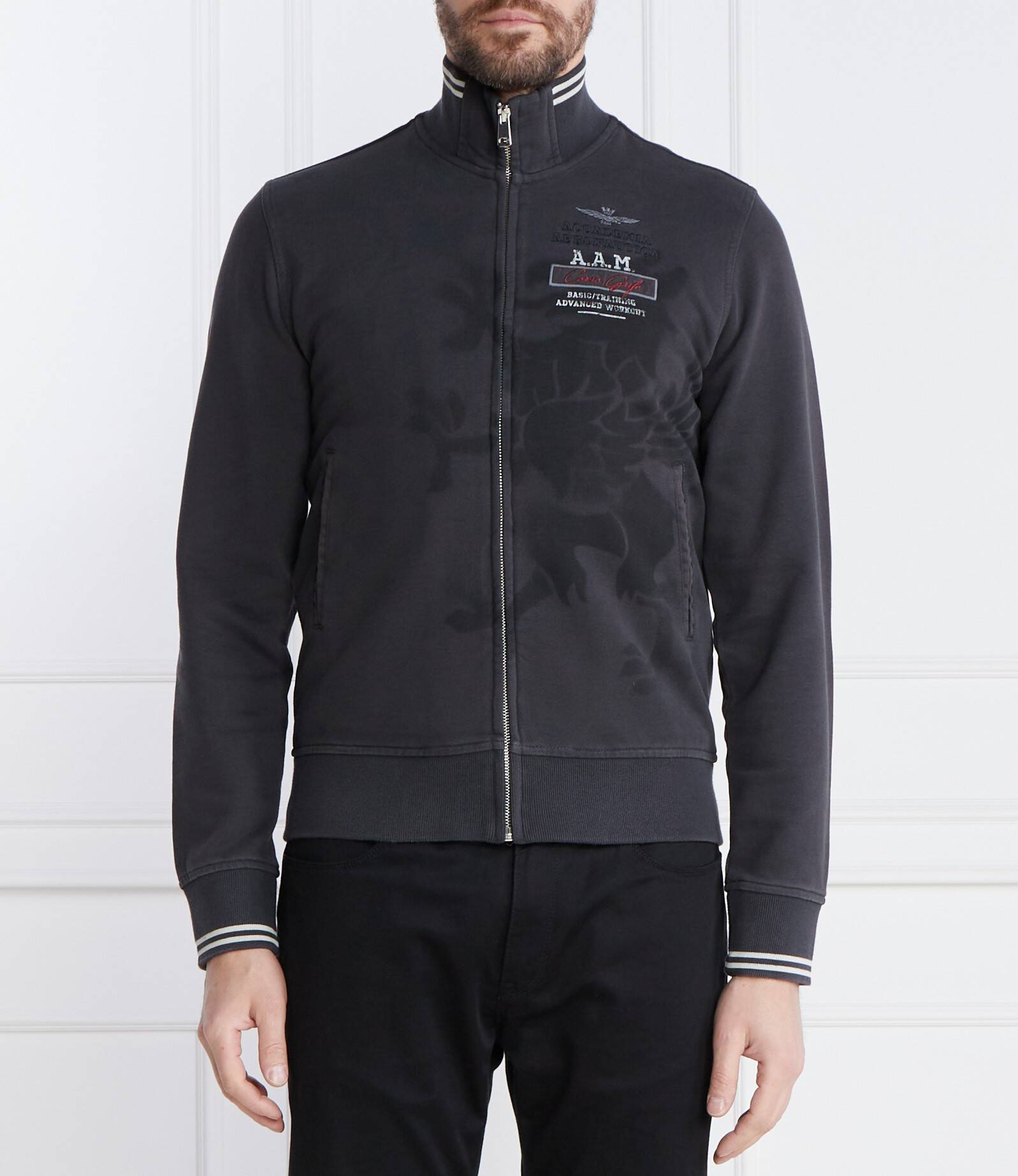 FELPA AERONAUTICA MILITARE FULLZIP GRIFO