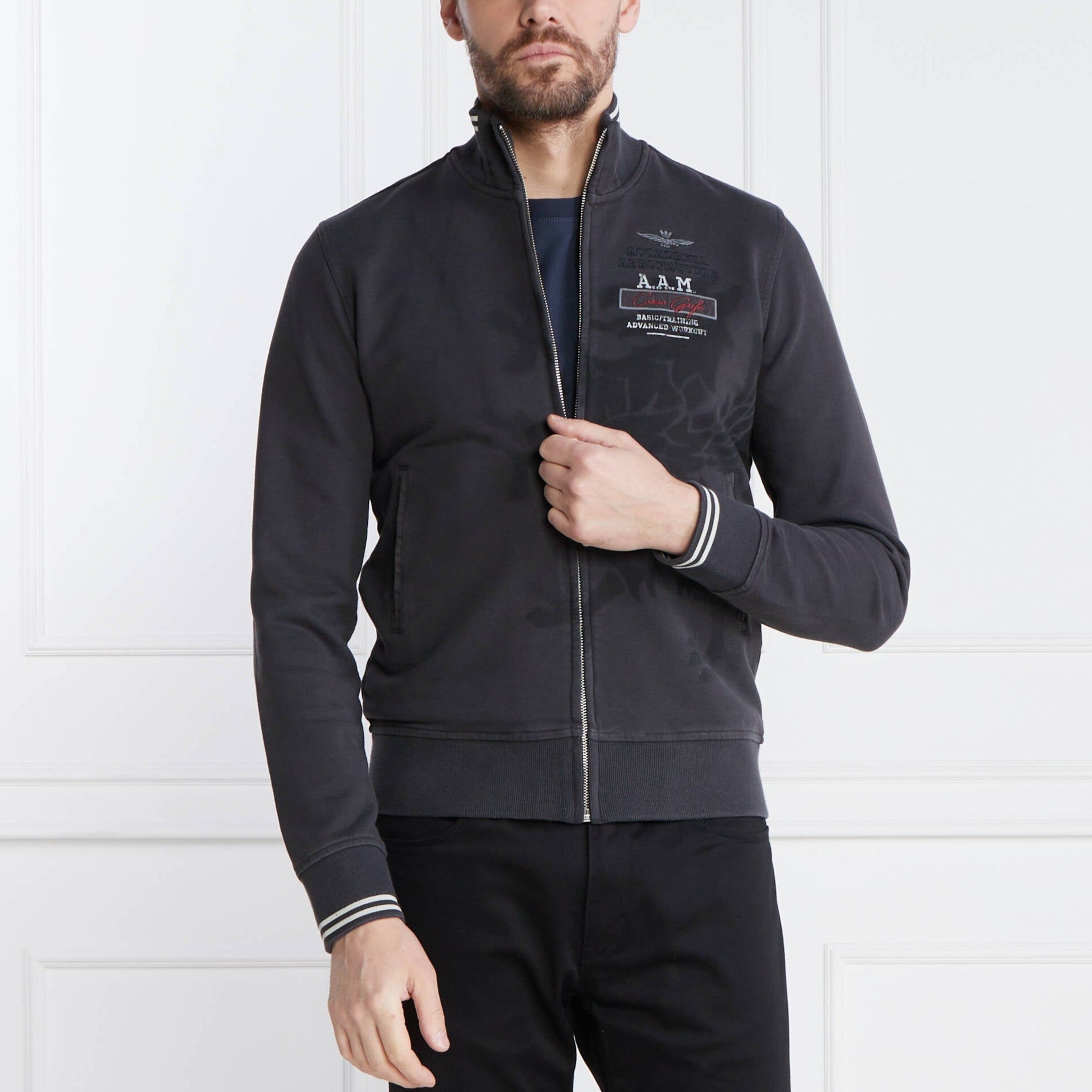 FELPA AERONAUTICA MILITARE FULLZIP GRIFO