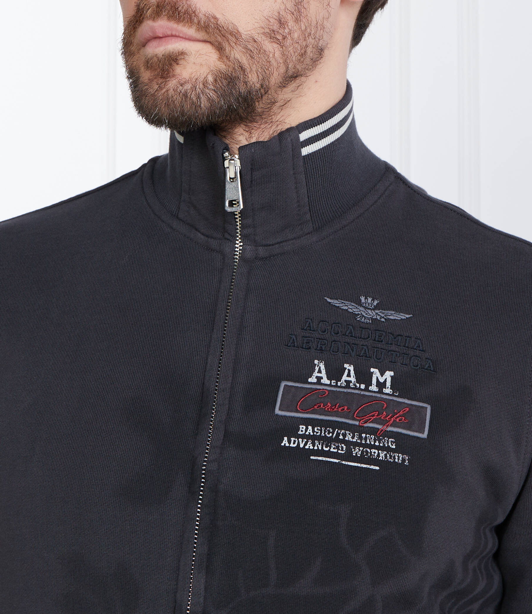 FELPA AERONAUTICA MILITARE FULLZIP GRIFO