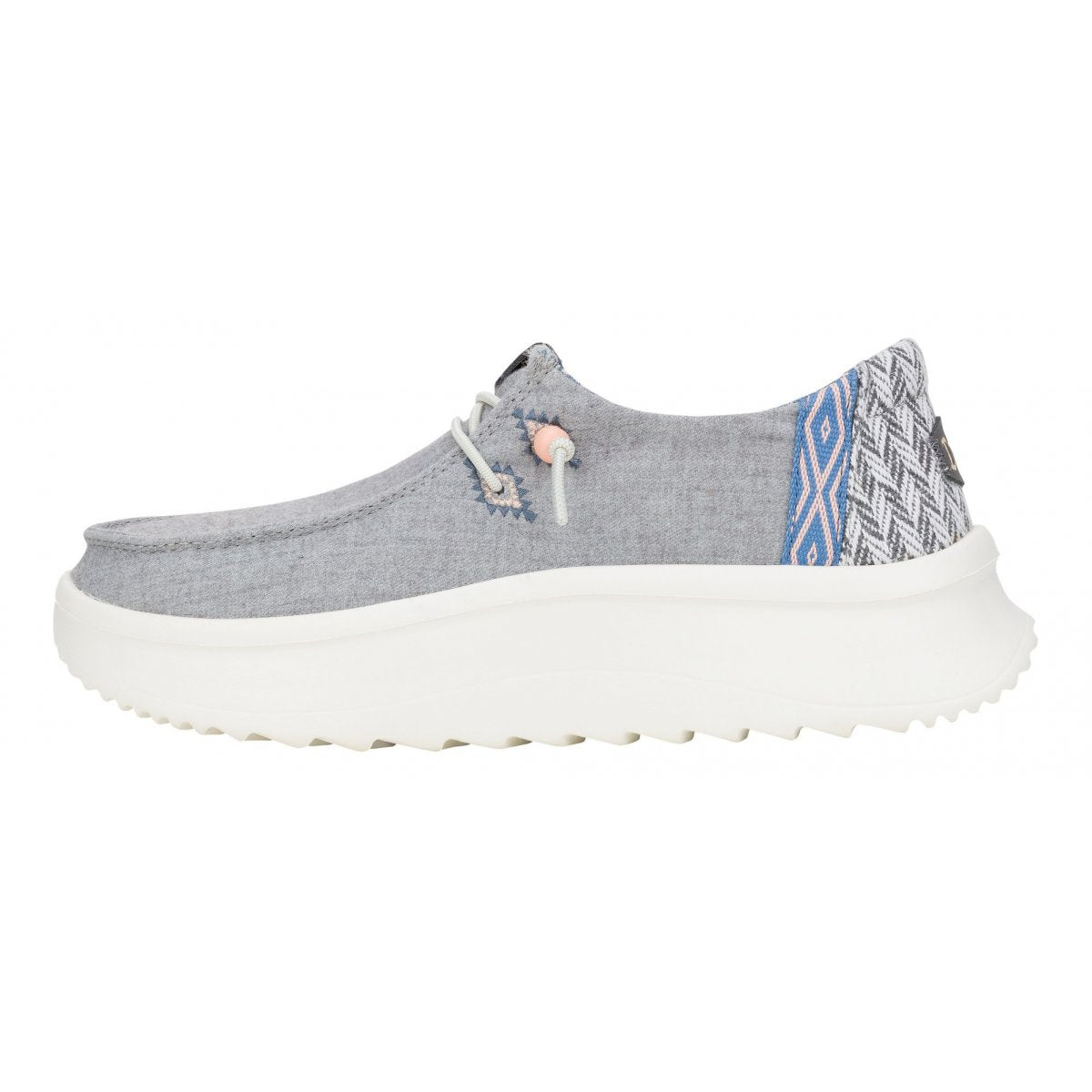 WENDY PEAK CHAMBRAY WOVEN W PLATFORM GRIGIO