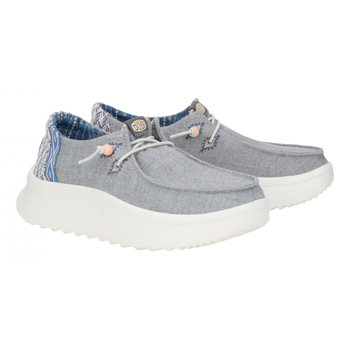 WENDY PEAK CHAMBRAY WOVEN W PLATFORM GRIGIO