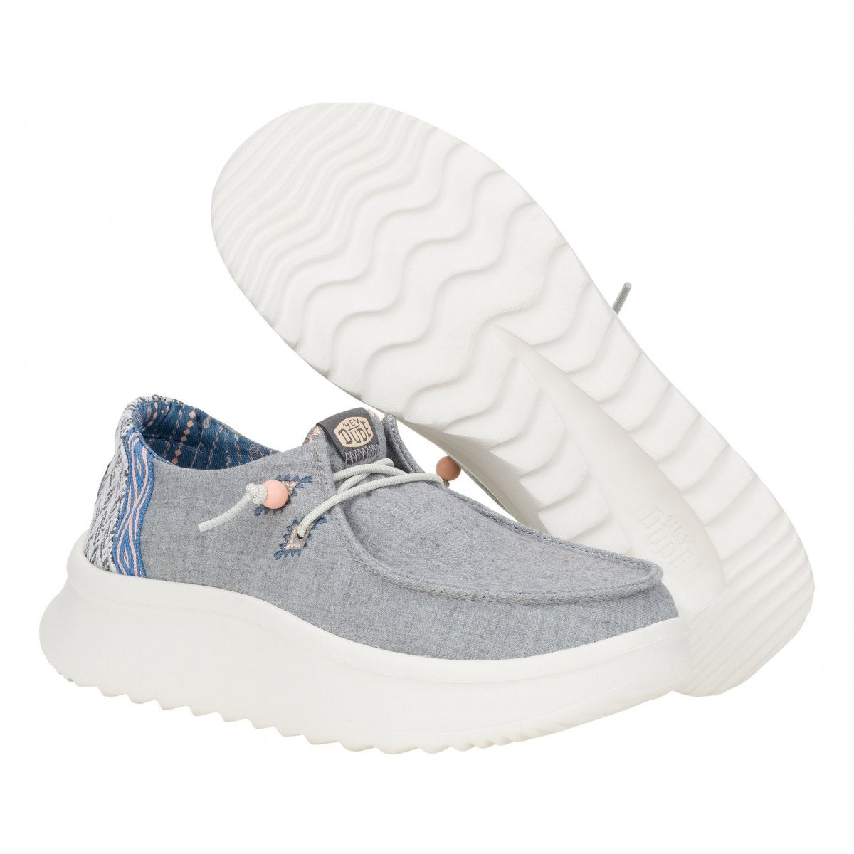WENDY PEAK CHAMBRAY WOVEN W PLATFORM GRIGIO