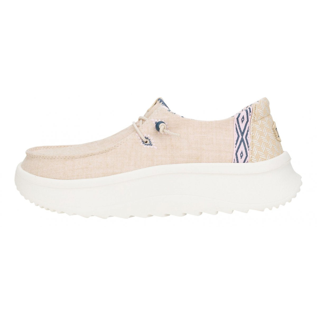 WENDY PEAK CHAMBRAY WOVEN W PLATFORM TAN