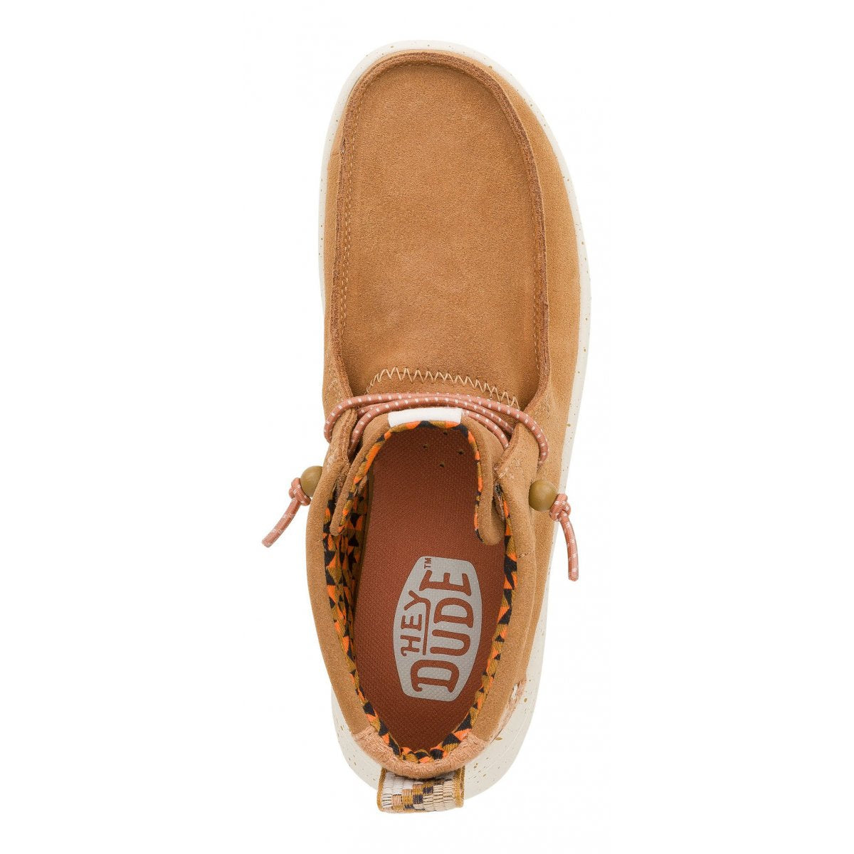 MOCASSINO HEY DUDE HIGH WENDY PEAK SUEDE CAMMELLO