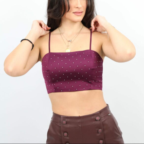 TOP CROP CON COPPE MINI BORCHIETTE