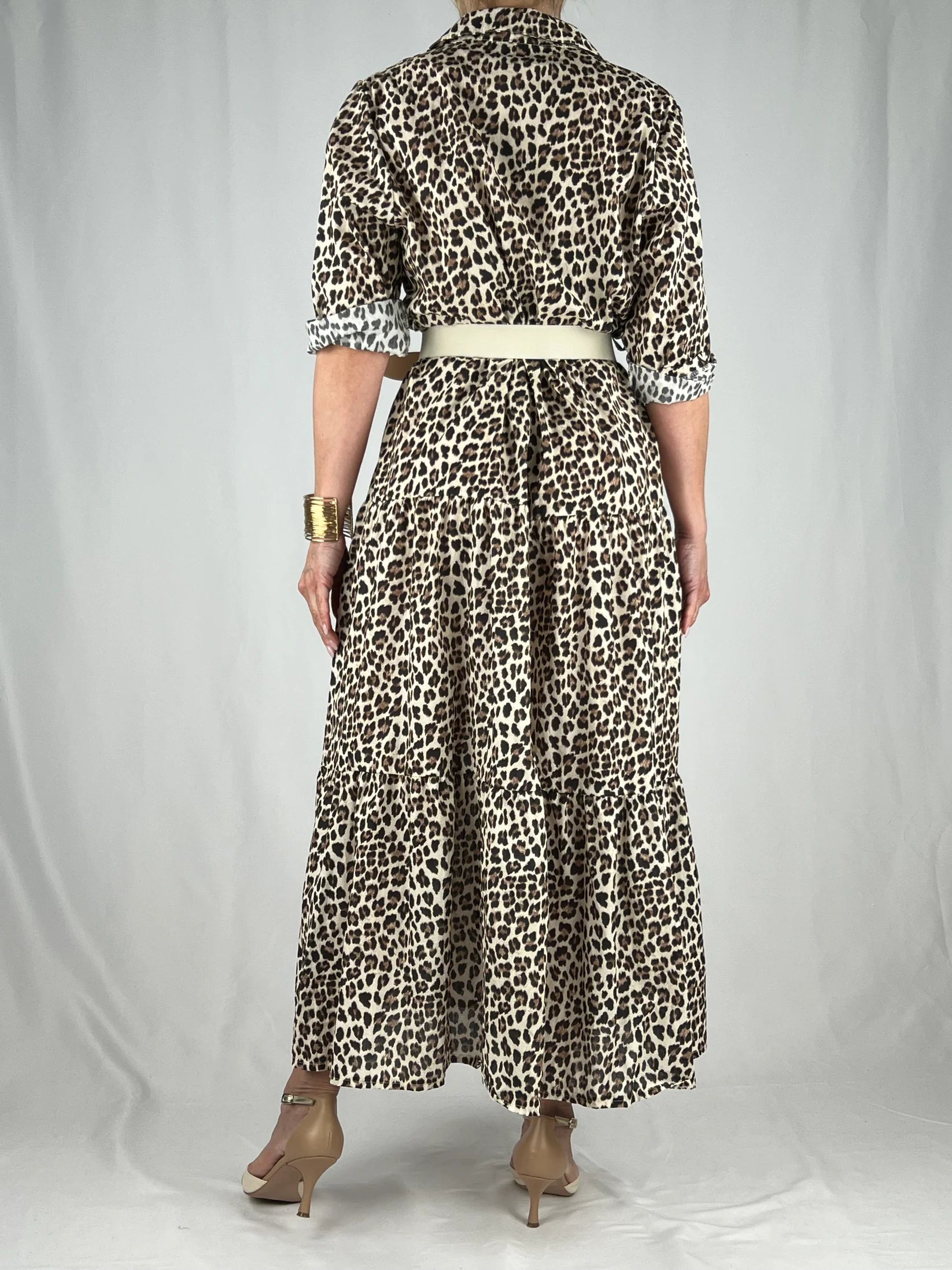 ABITO SEM IDIONA LUNGO COLLO CAMICIA MAN 3/4 COTONE