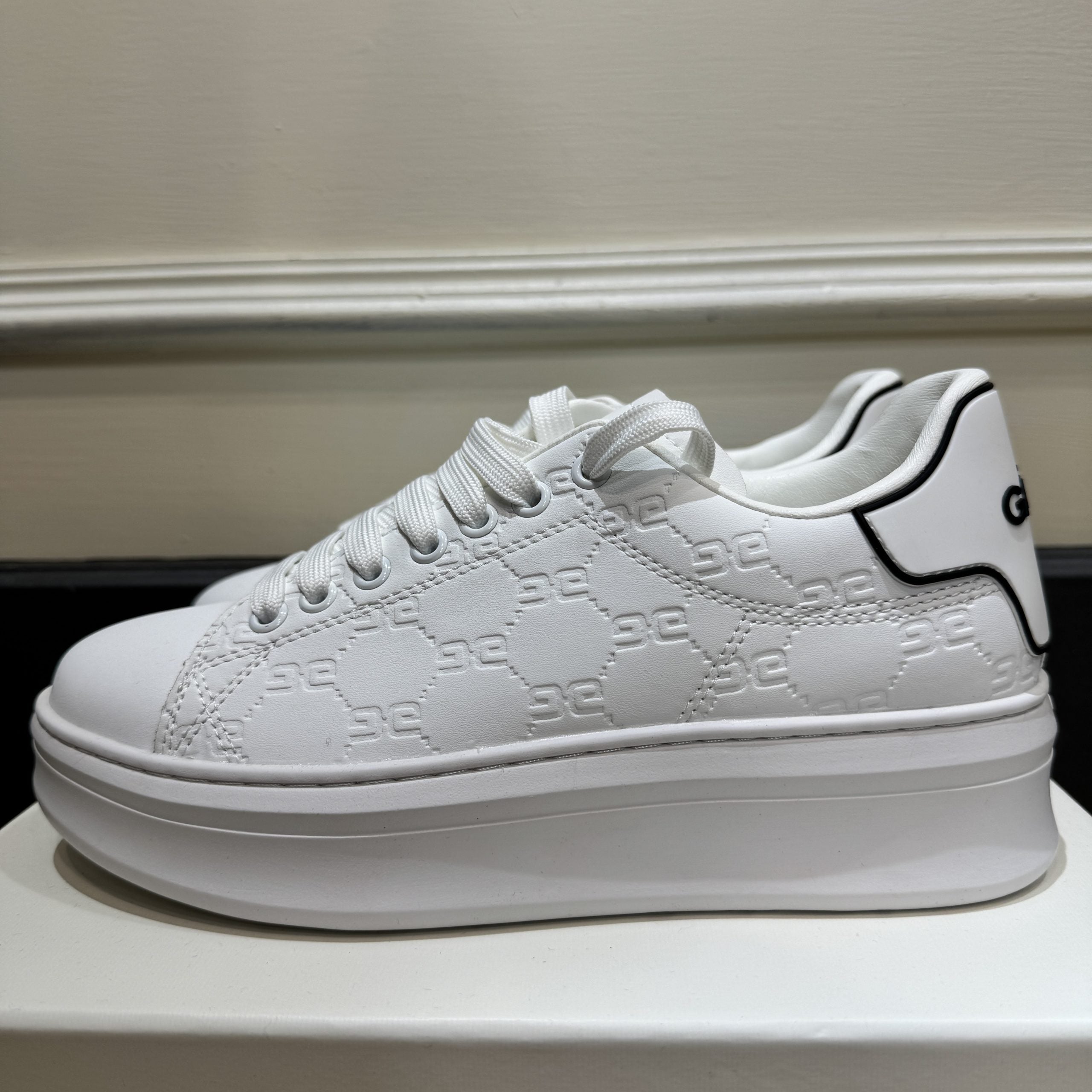 SCARPE GAELLE PARIS ADDICT IN ACTION LEATHER BIANCO