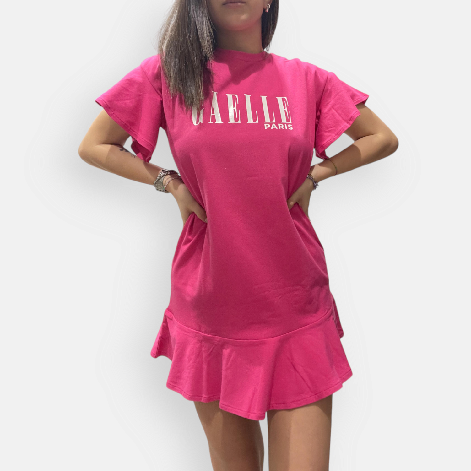 MAXI T-SHIRT GAELLE PARIS MANICA CON BALZE