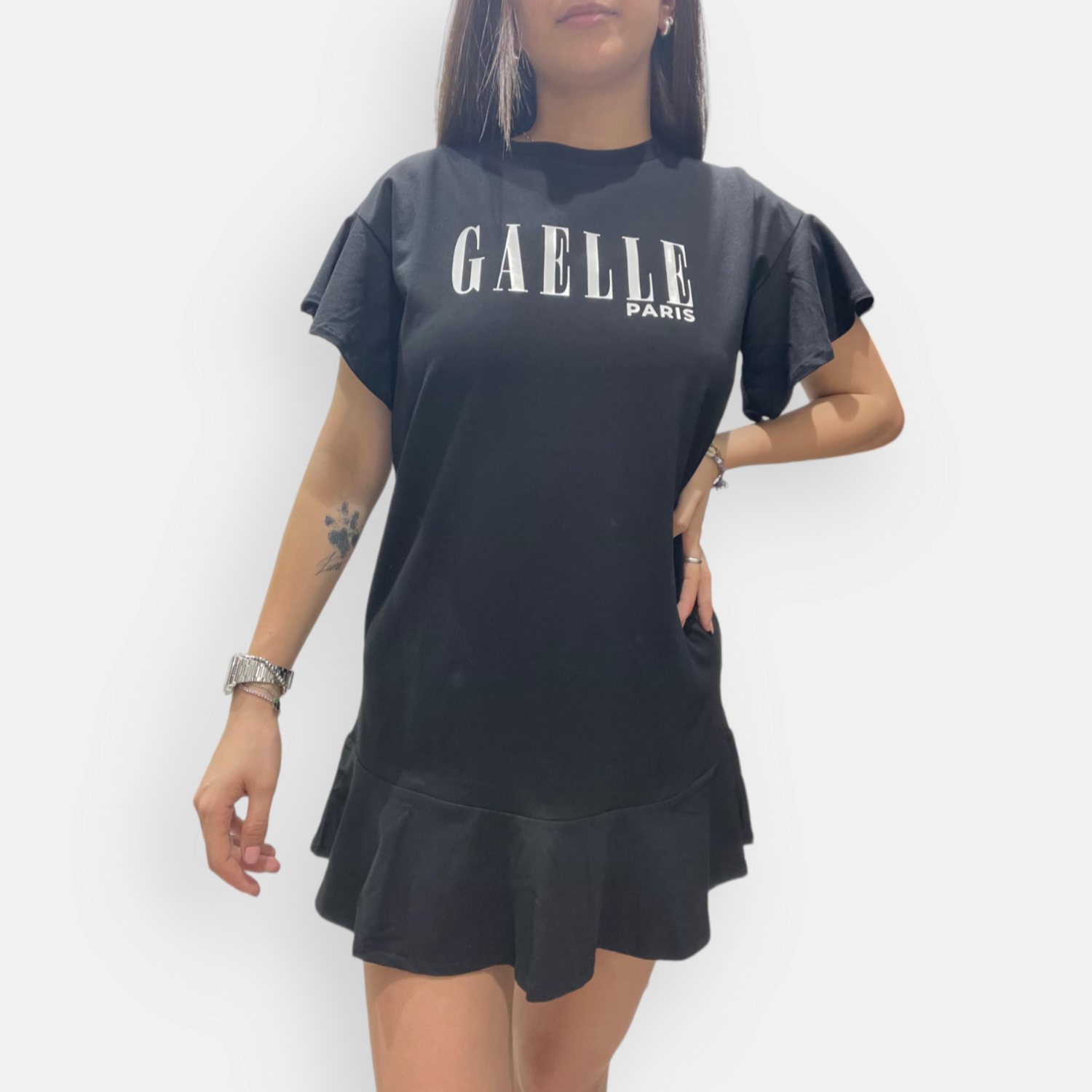MAXI T-SHIRT GAELLE PARIS MANICA CON BALZE