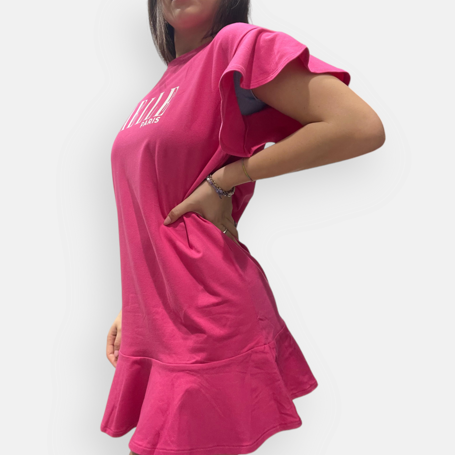 MAXI T-SHIRT GAELLE PARIS MANICA CON BALZE