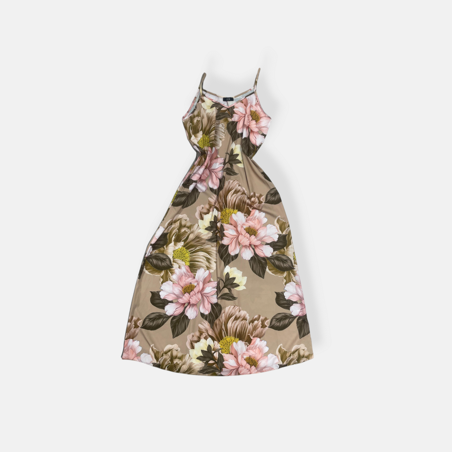 ABITO SEM LORENA LUNGO SMANICATO IN SATIN FIORATO