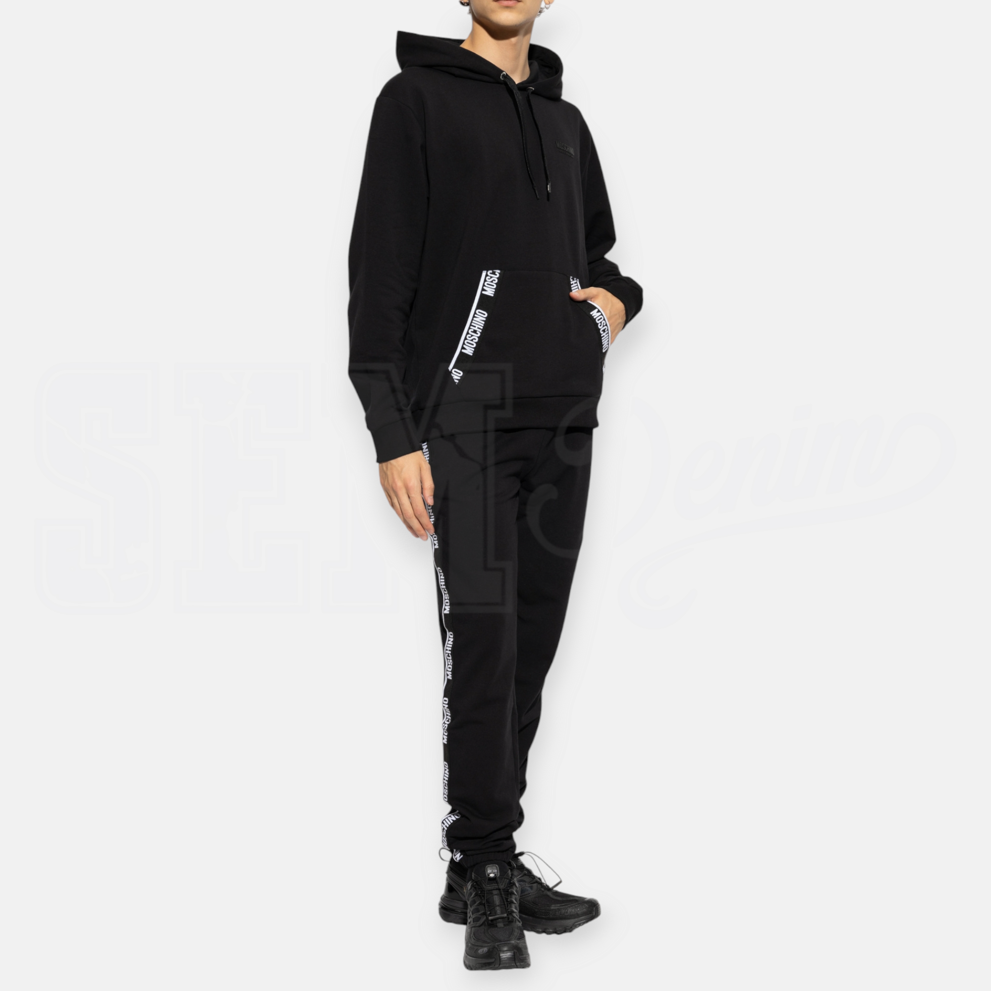 FELPA MOSCHINO CAPPUCCIO STRETCH FLEECE