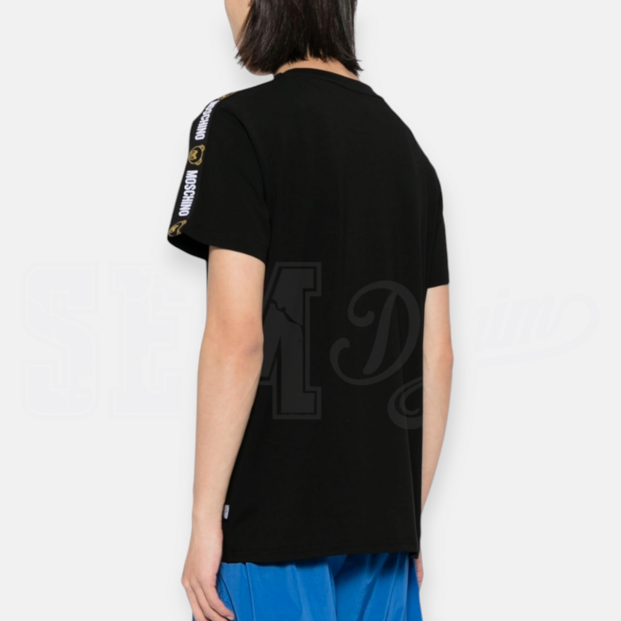 TSHIRT MOSCHINO STRETCH JERSEY BANDA MANICA CORTA
