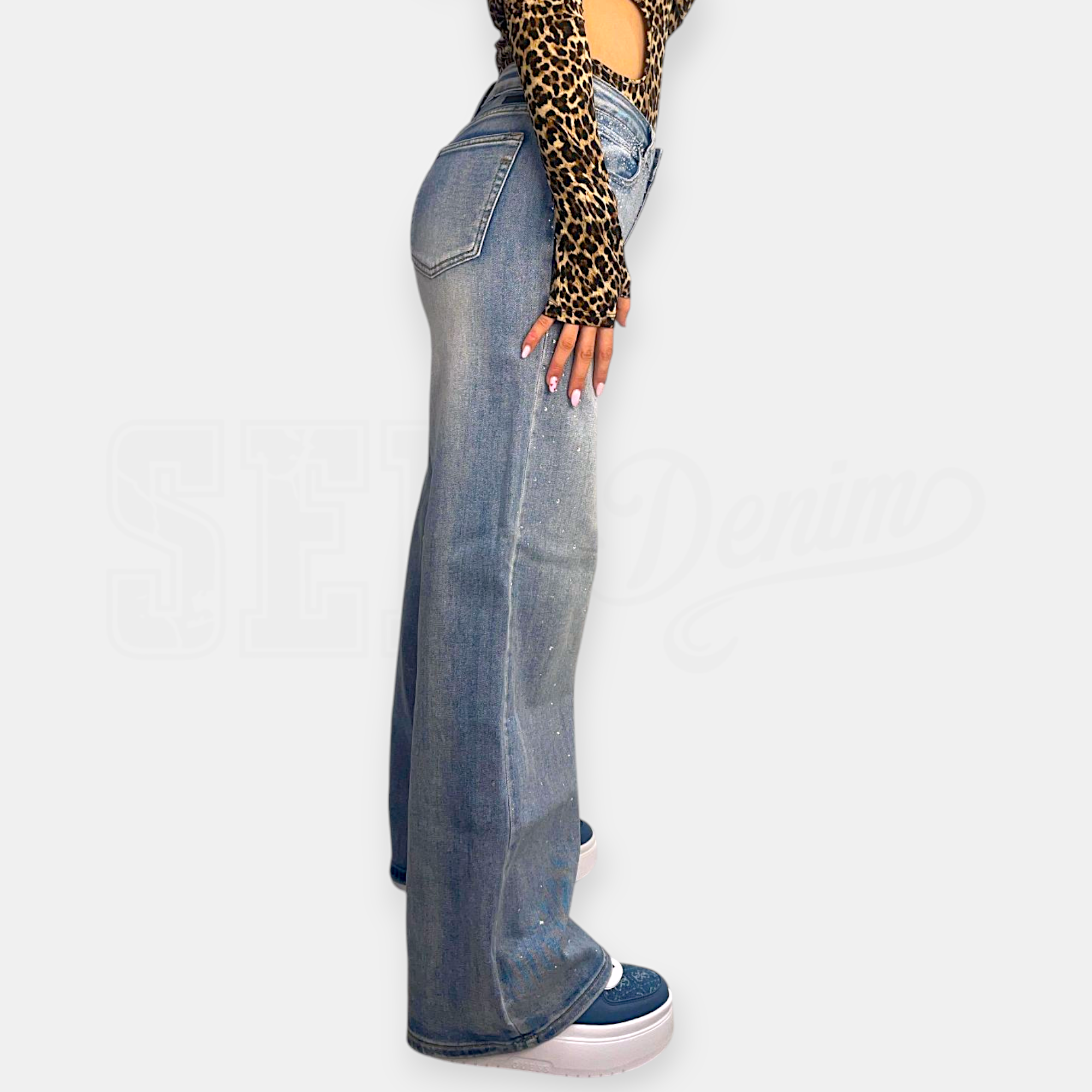 JEANS SEM ALLEGRA SHAPE-UP WIDE LEG DIAMOND RAIN