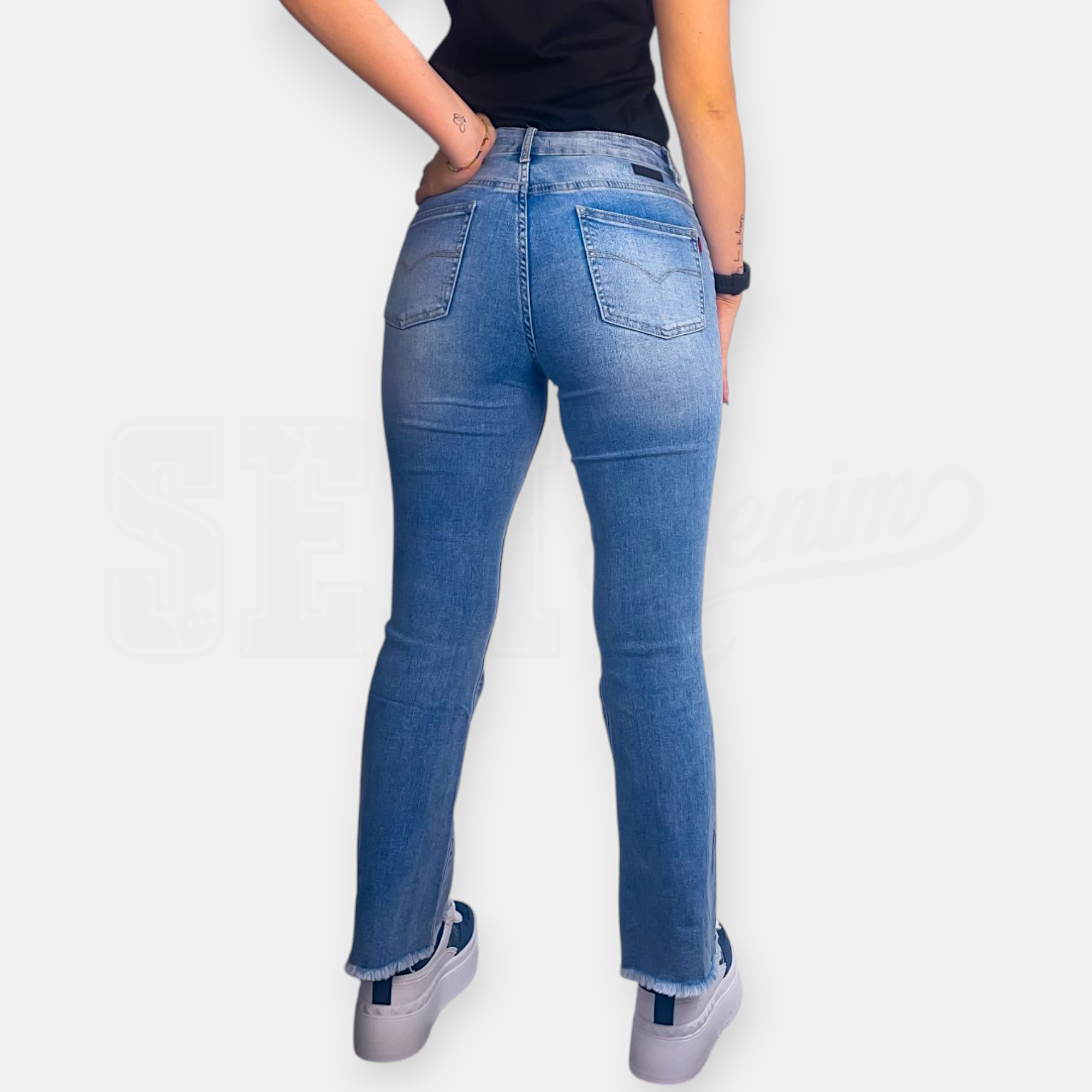 JEANS SEM ANGELINA SHAPE-UP LOVE TAG FONDO TAGLIATO FLARE