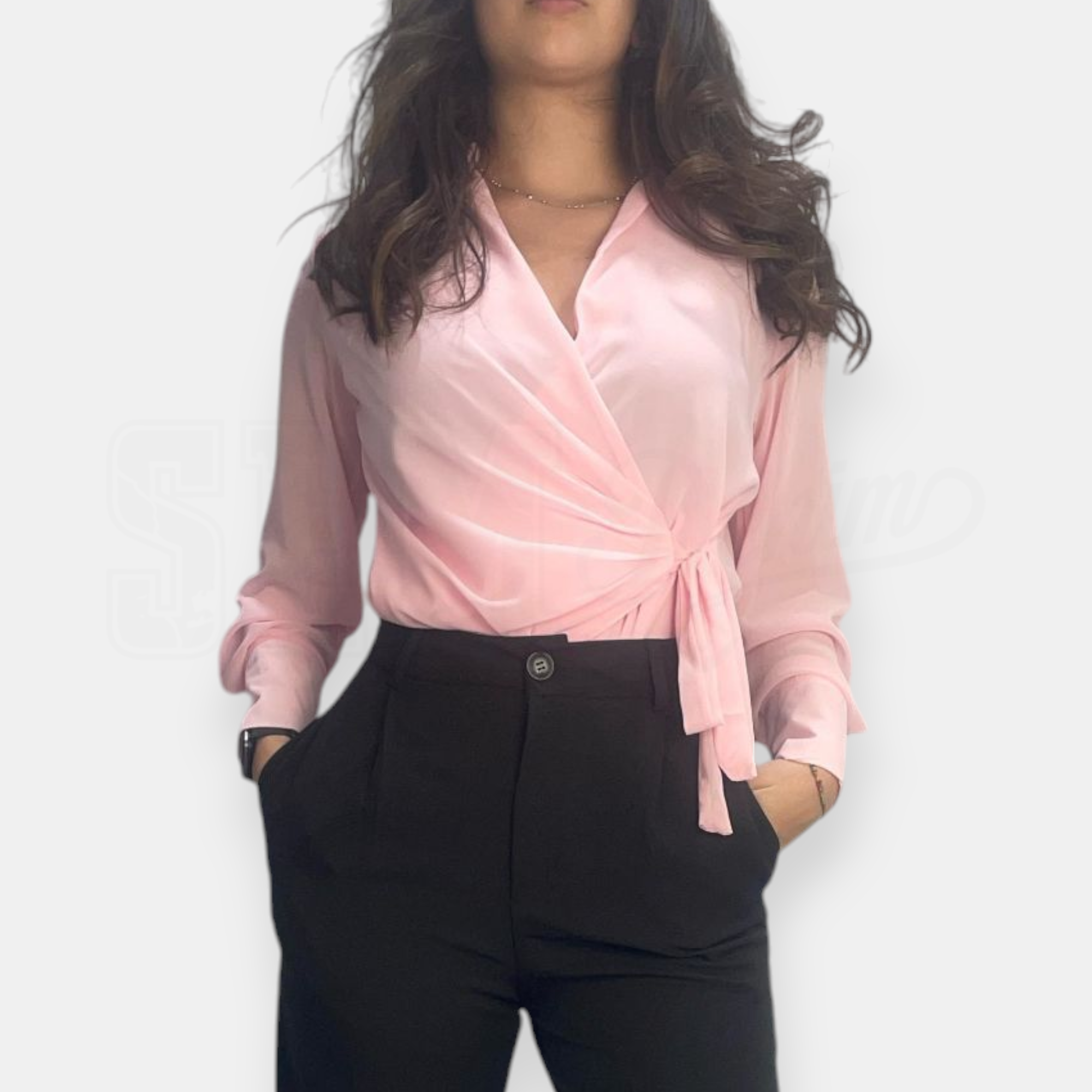 BLUSA SEM ANITA SCOLLO V CHIUSURA NODO LATERALE SEMITRASP