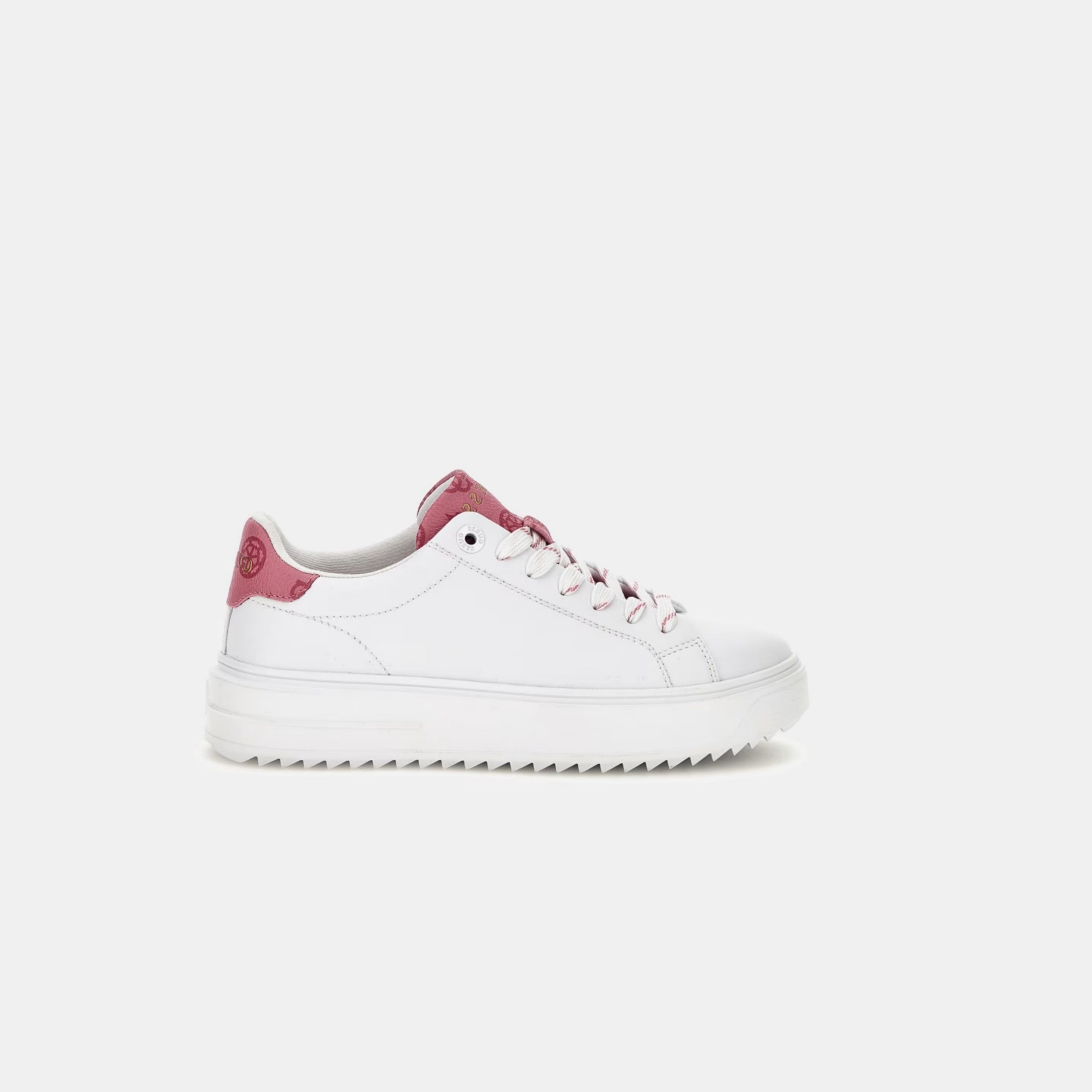 SCARPE GUESS DENESA4 FONDO CASSETTA LOGO BIANCO ROSA