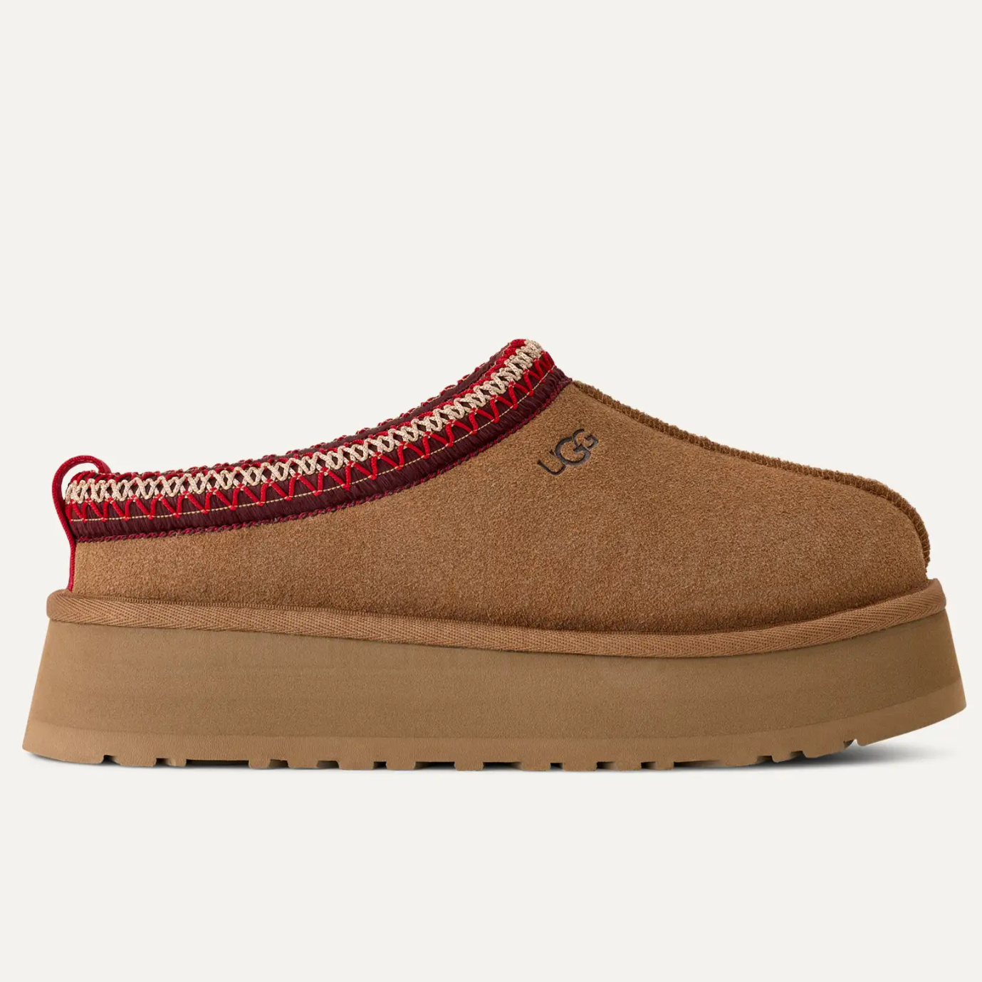 SCARPA UGG TAZZ PANTOFOLA PLATFORM CHESTNUT
