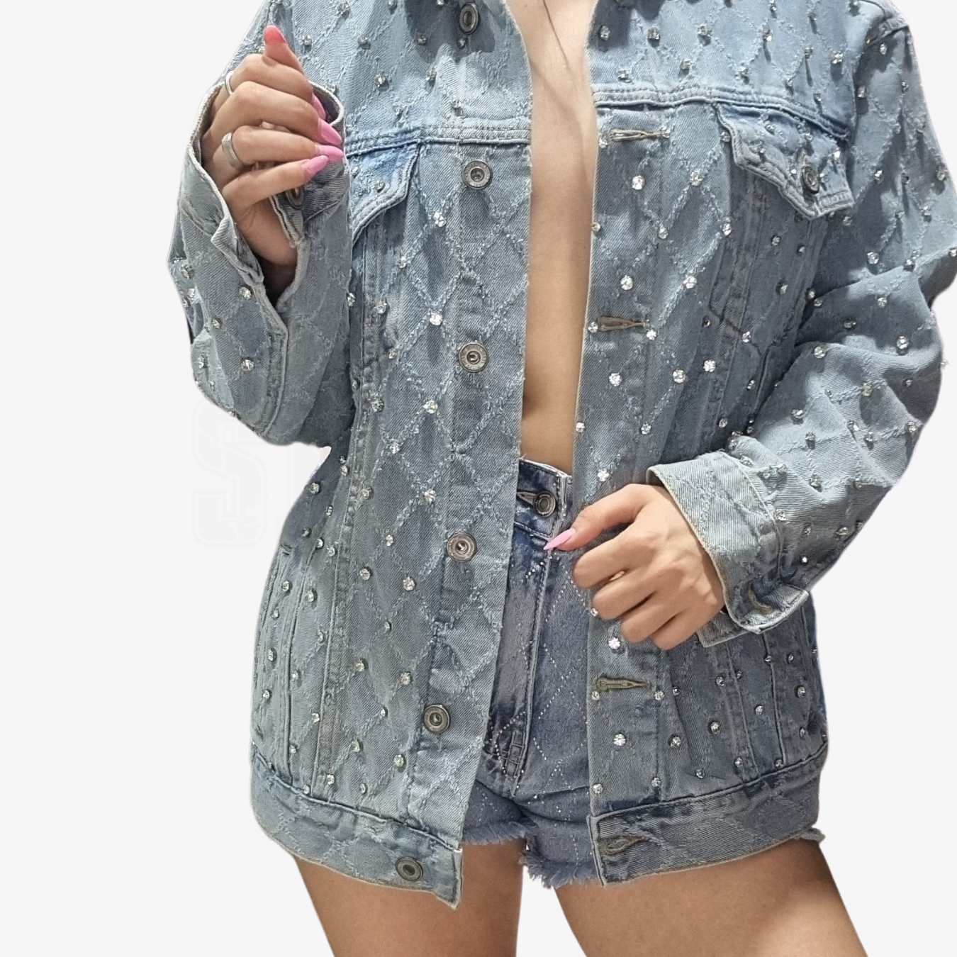 GIACCA SEM BIRBA OVERSIZE ROMBO CON GEMME LIMITED 2C