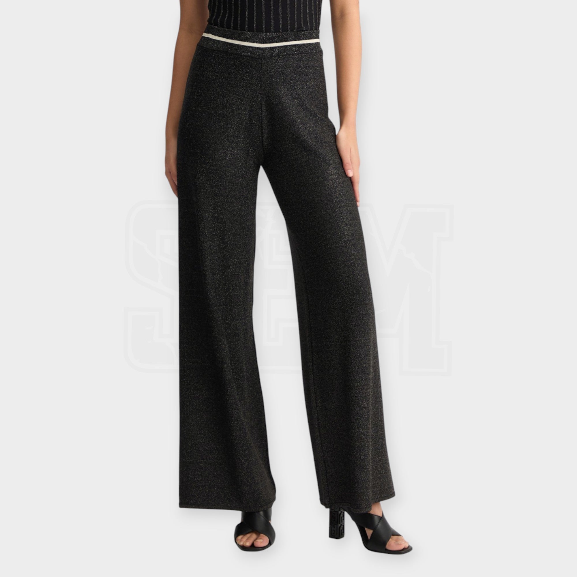 PANTALONE LIUJO WIDE IN MAGLIA LUREX