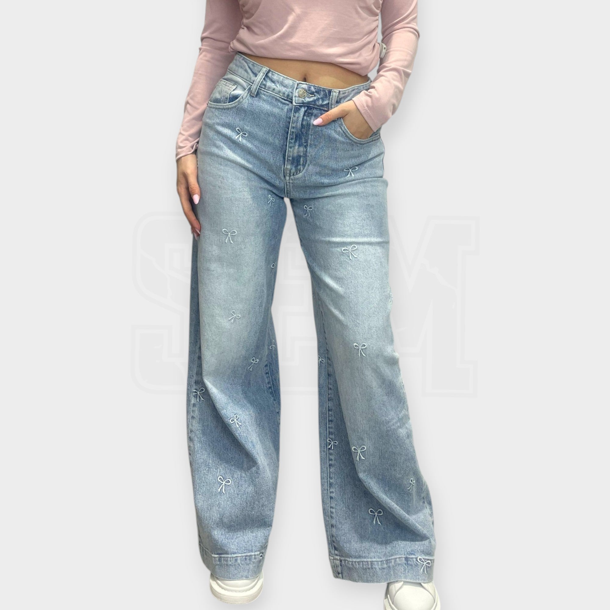 JEANS SEM ALESSANDRA WIDE LEG FULL TASSEL FIOCCHI