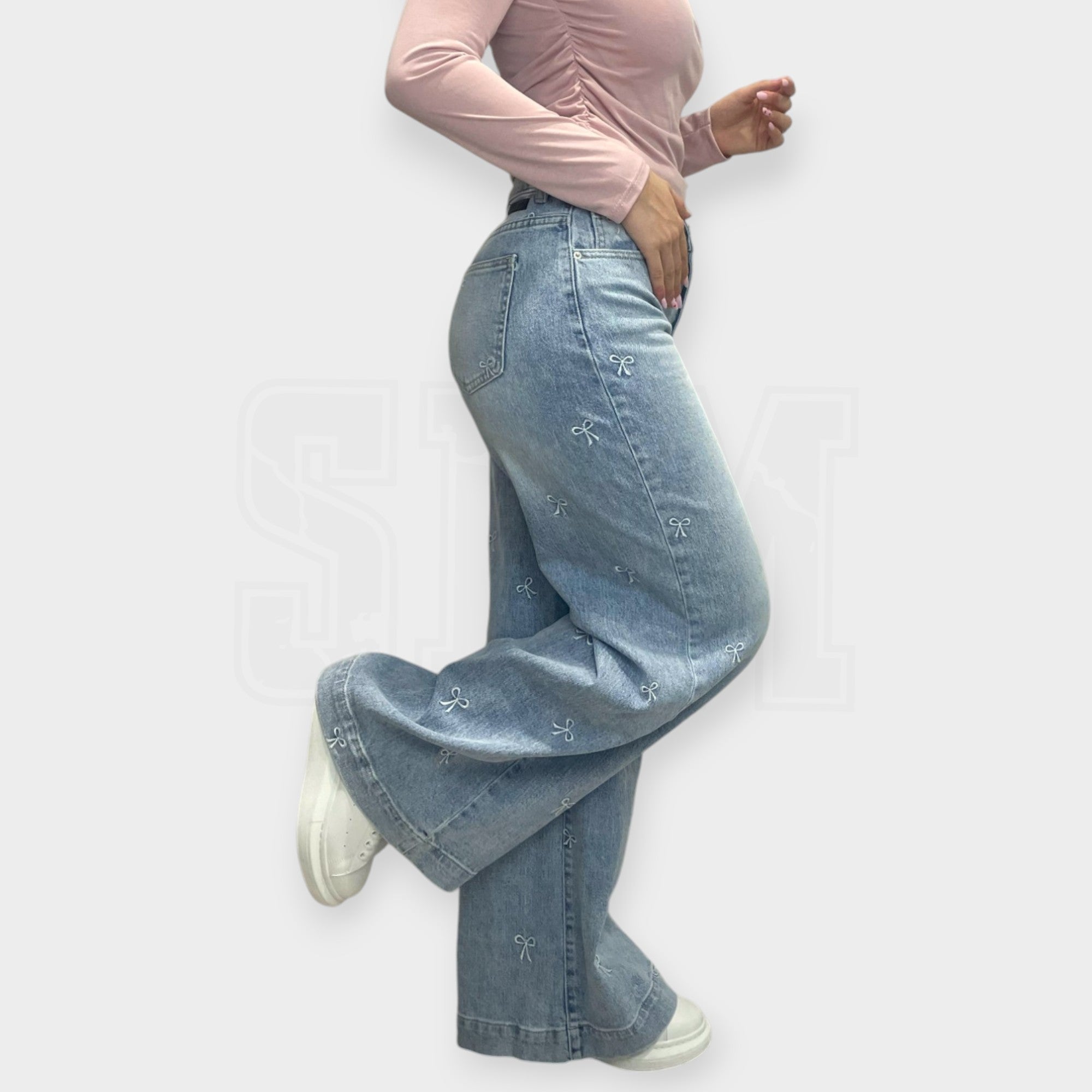 JEANS SEM ALESSANDRA WIDE LEG FULL TASSEL FIOCCHI