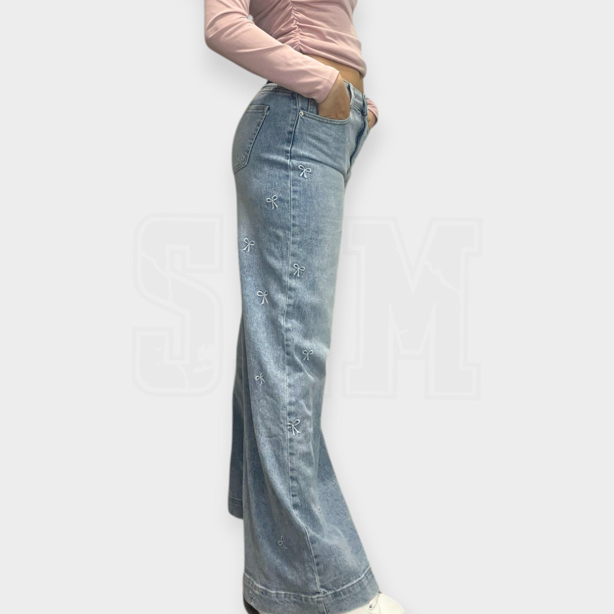 JEANS SEM ALESSANDRA WIDE LEG FULL TASSEL FIOCCHI