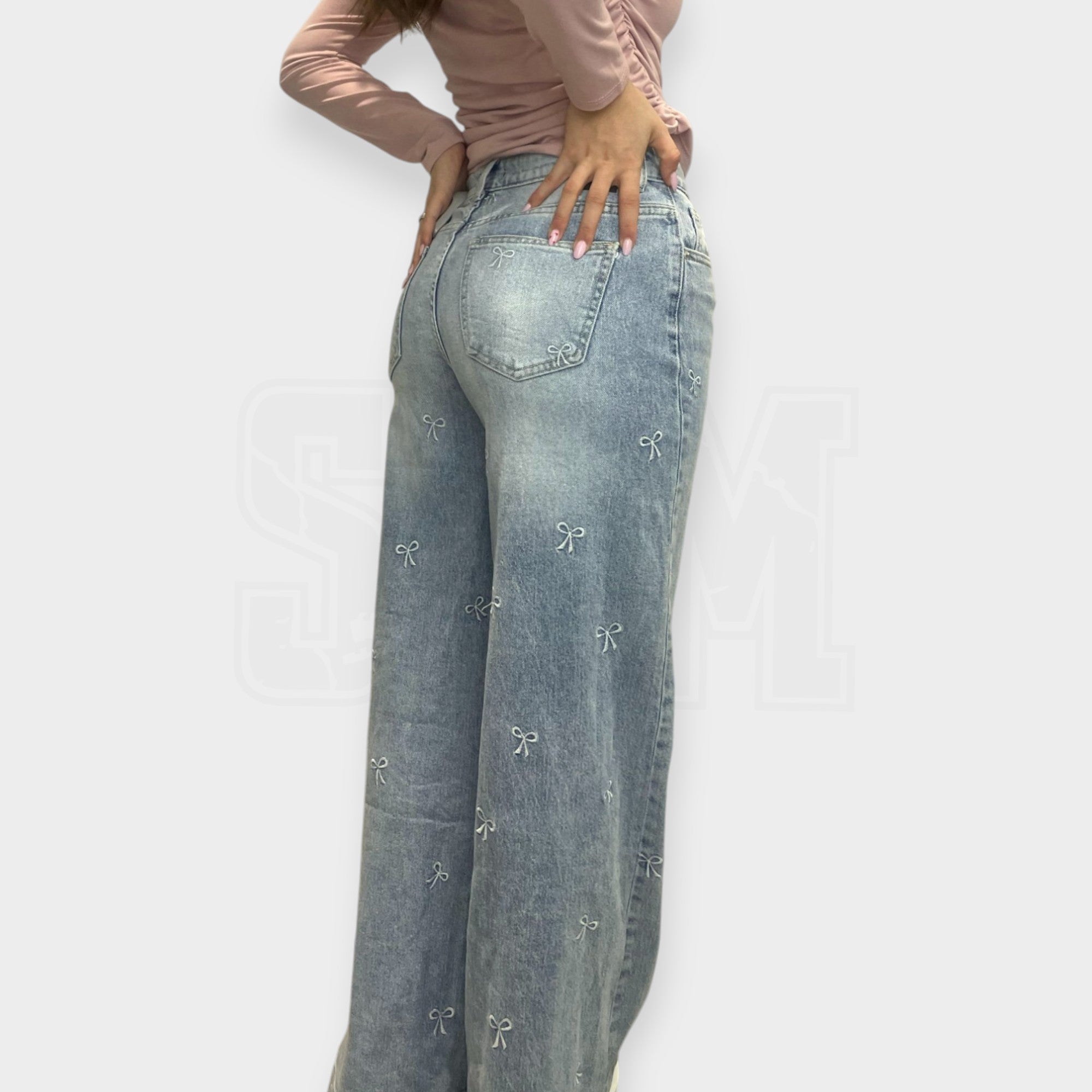 JEANS SEM ALESSANDRA WIDE LEG FULL TASSEL FIOCCHI